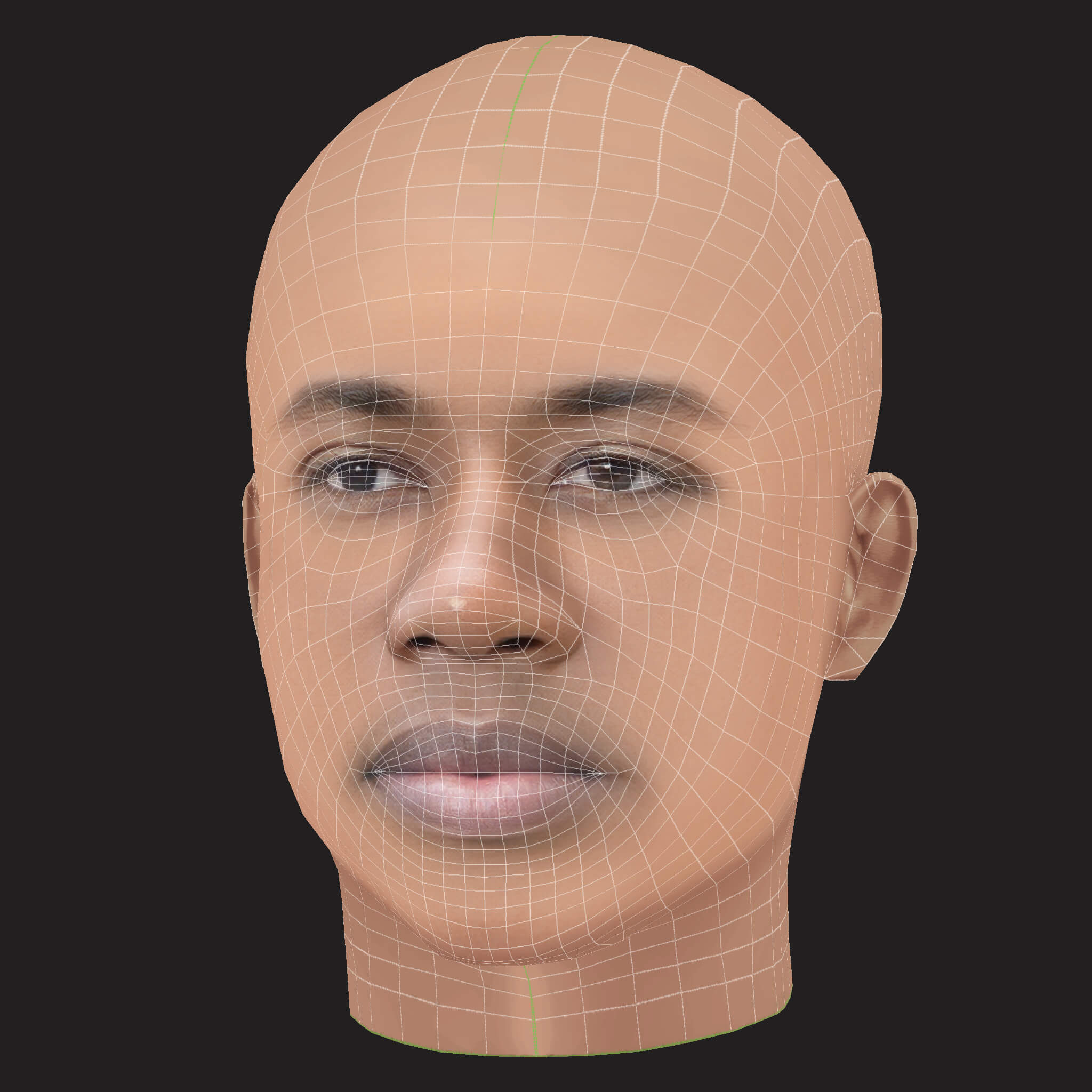 Low Poly Gucci Mane Rapper Head 3D Model