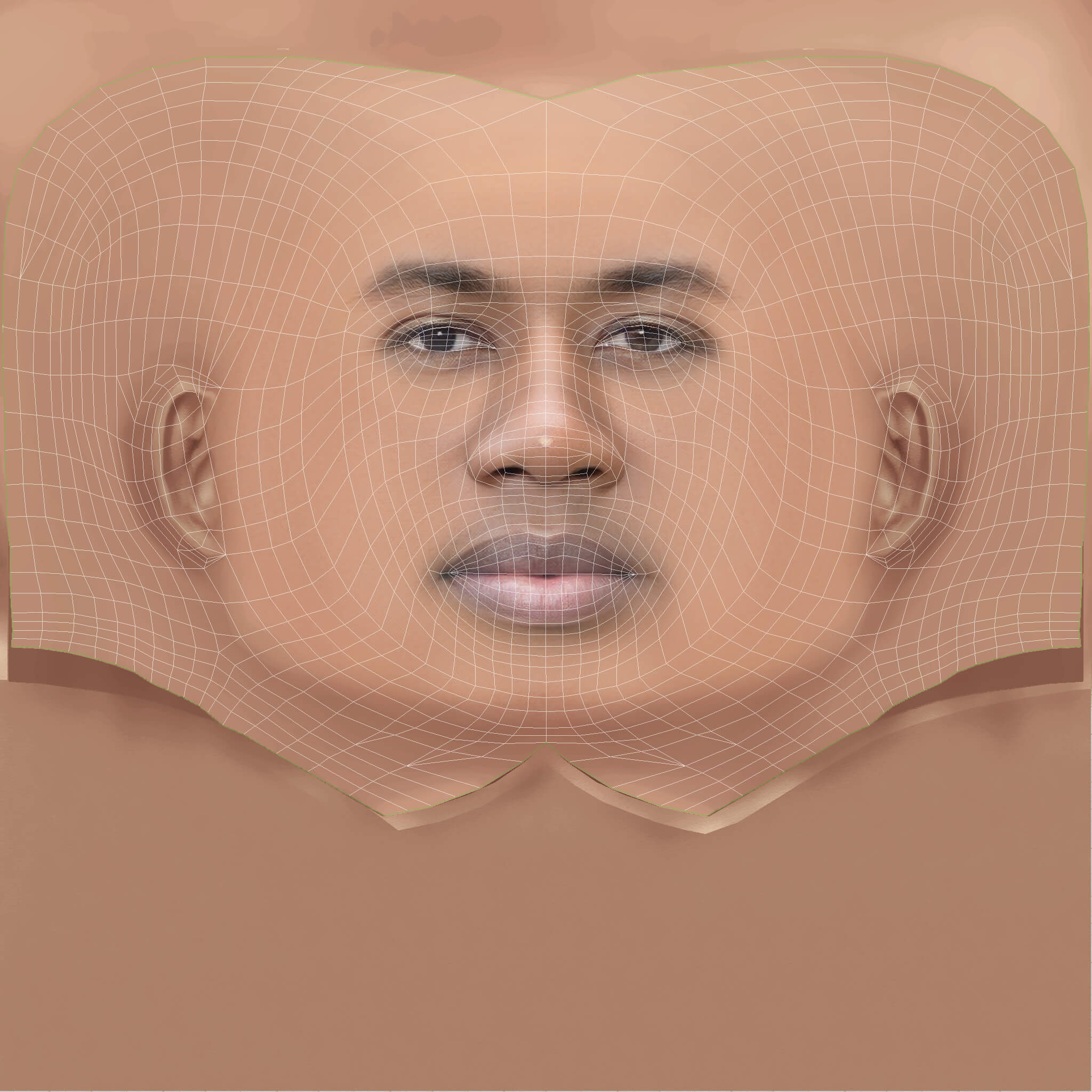 Low Poly Gucci Mane Rapper Head 3D Model