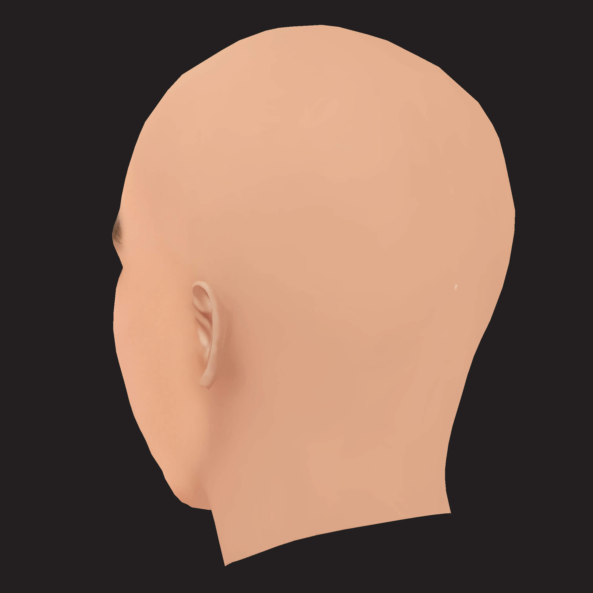 Low Poly J Cole Rapper Head 3D Model