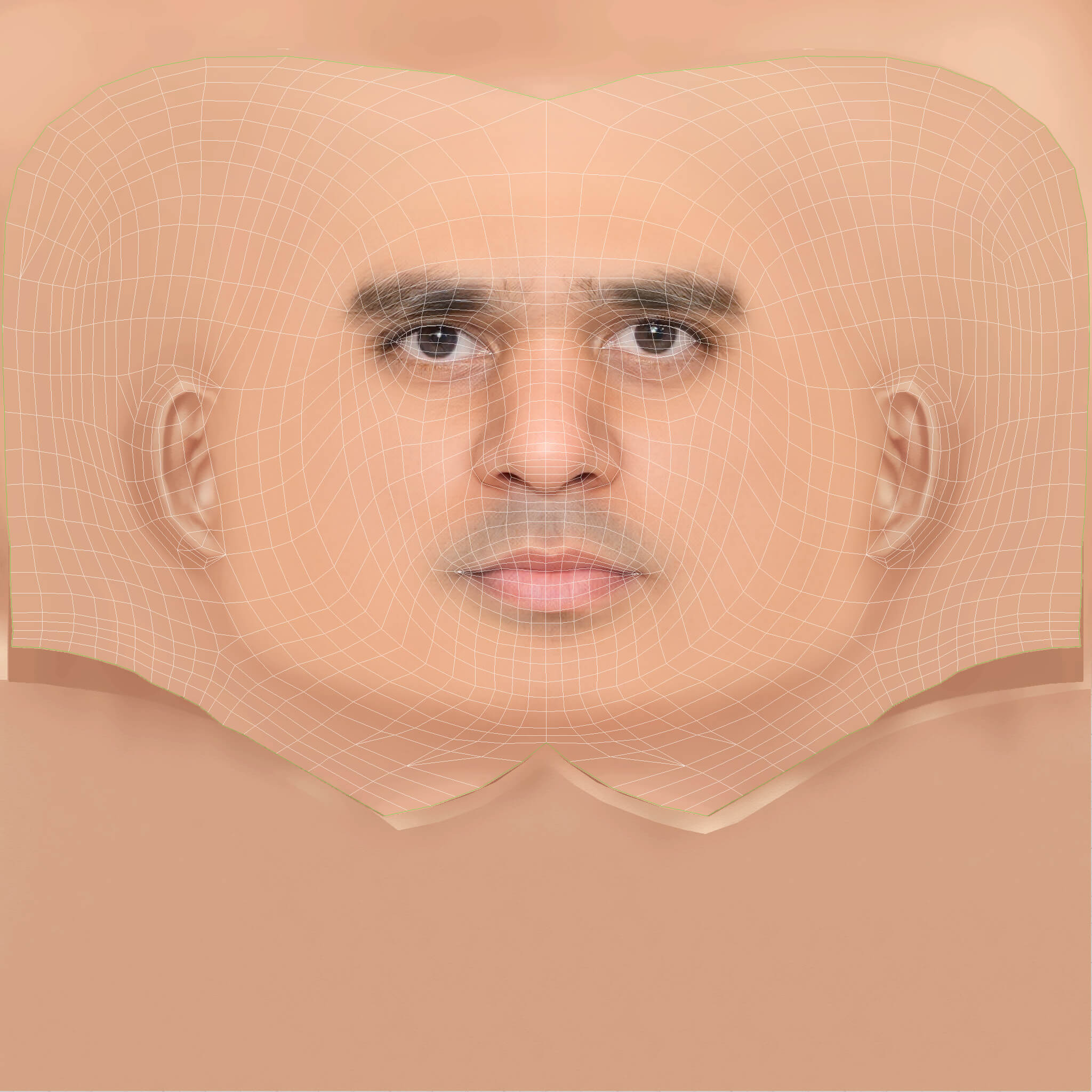Low Poly J Cole Rapper Head 3D Model