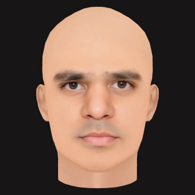Low Poly J Cole Rapper Head