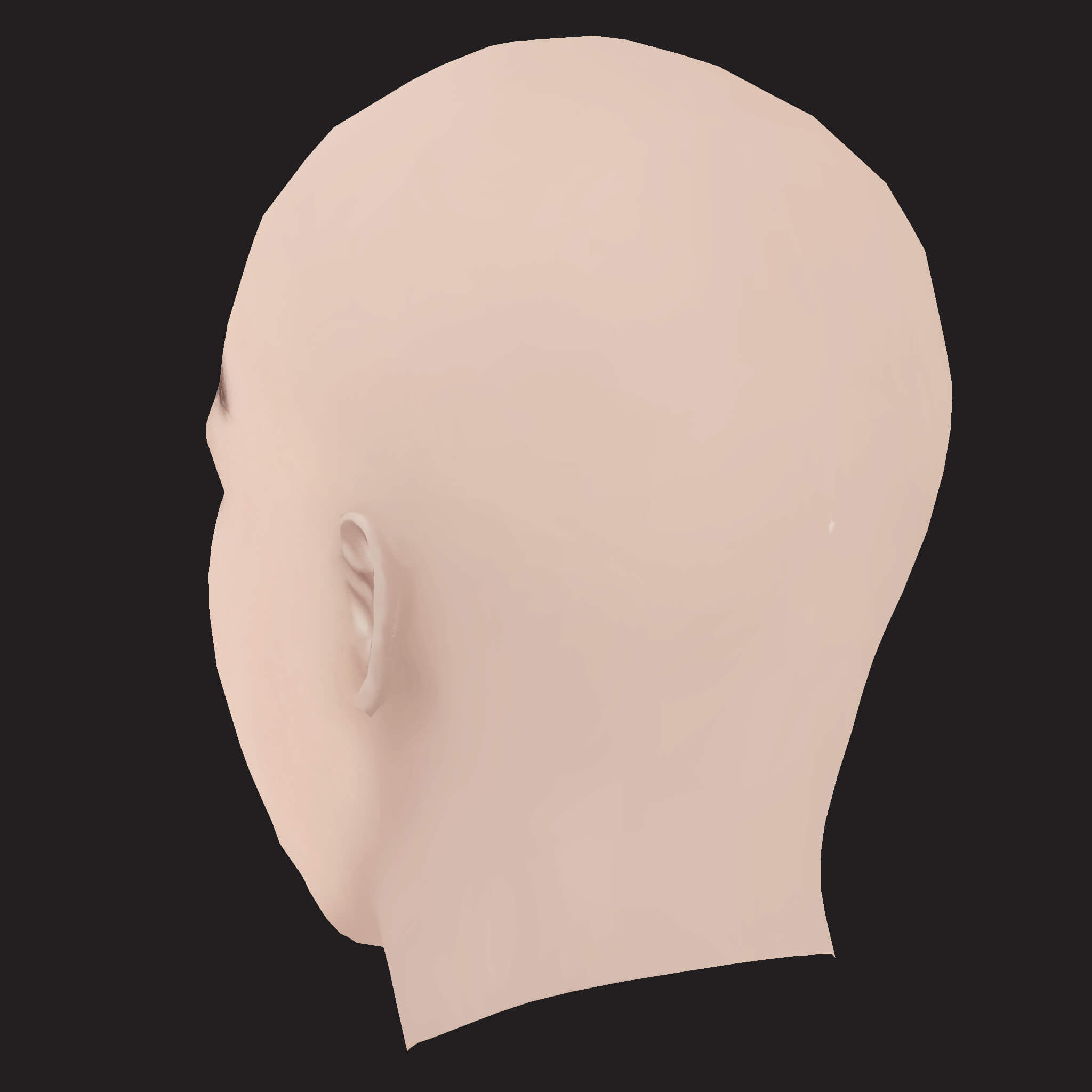 Low Poly J-Hope Rapper Head 3D Model