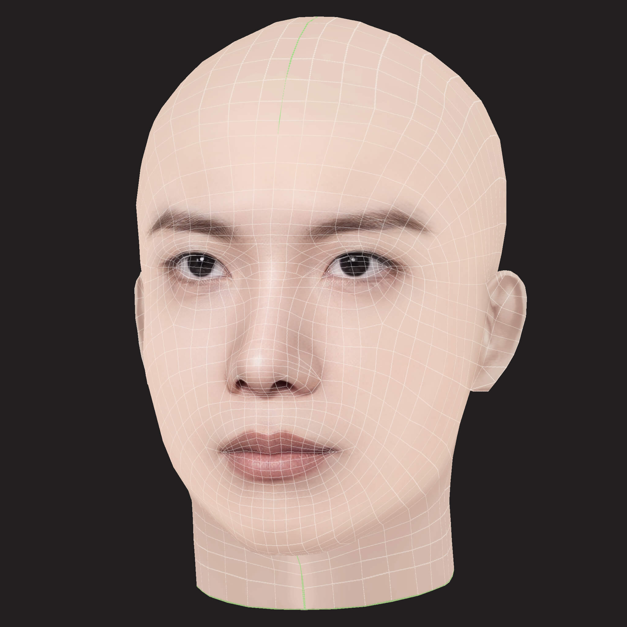 Low Poly J-Hope Rapper Head 3D Model