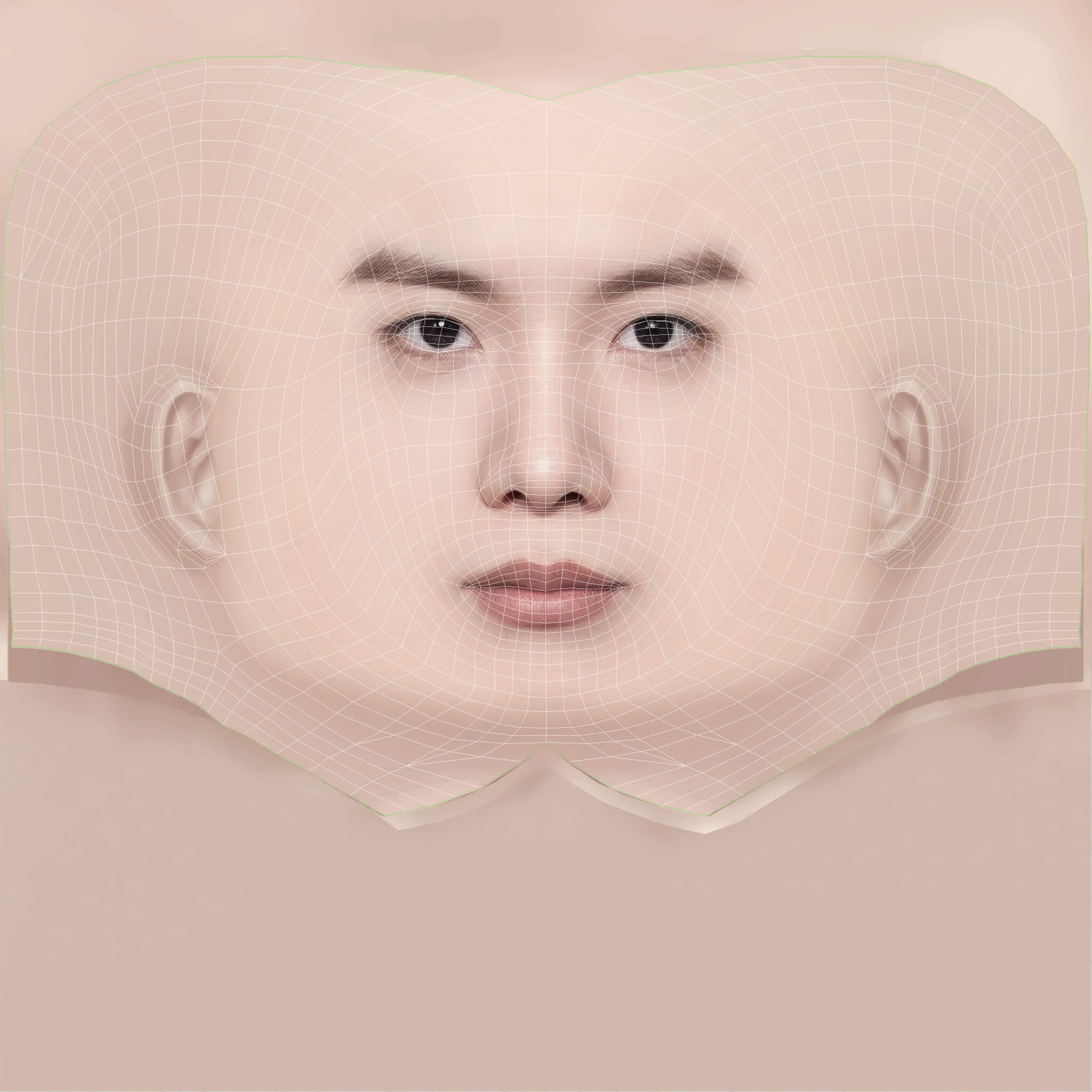 Low Poly J-Hope Rapper Head 3D Model