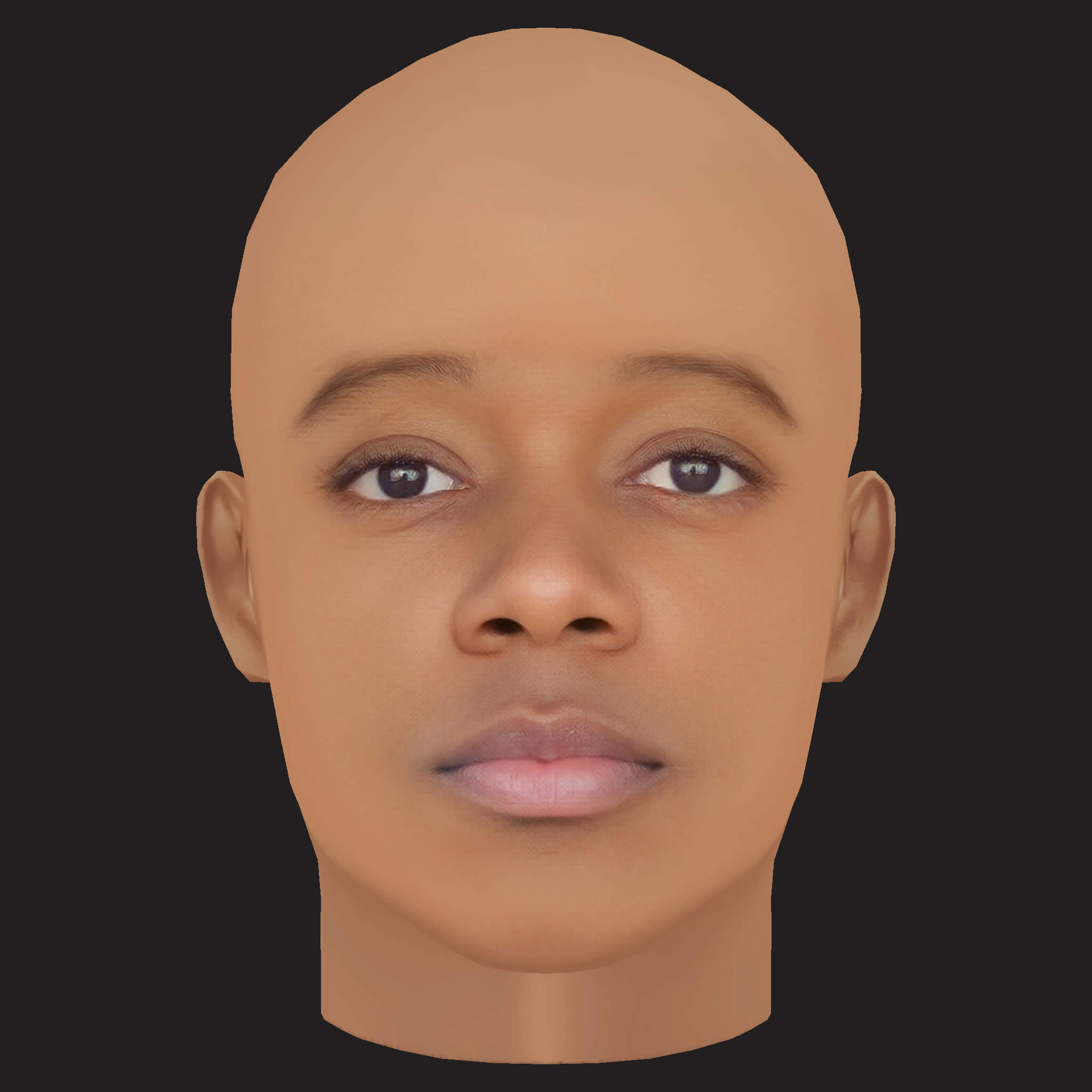 Low Poly JID Rapper Head 3D Model
