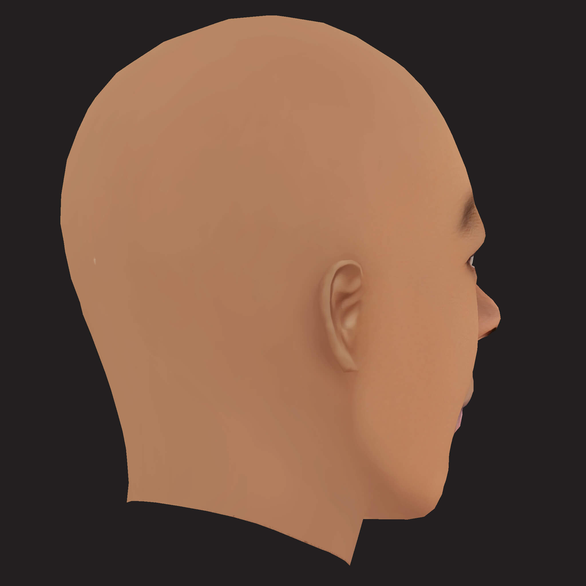 Low Poly JID Rapper Head 3D Model