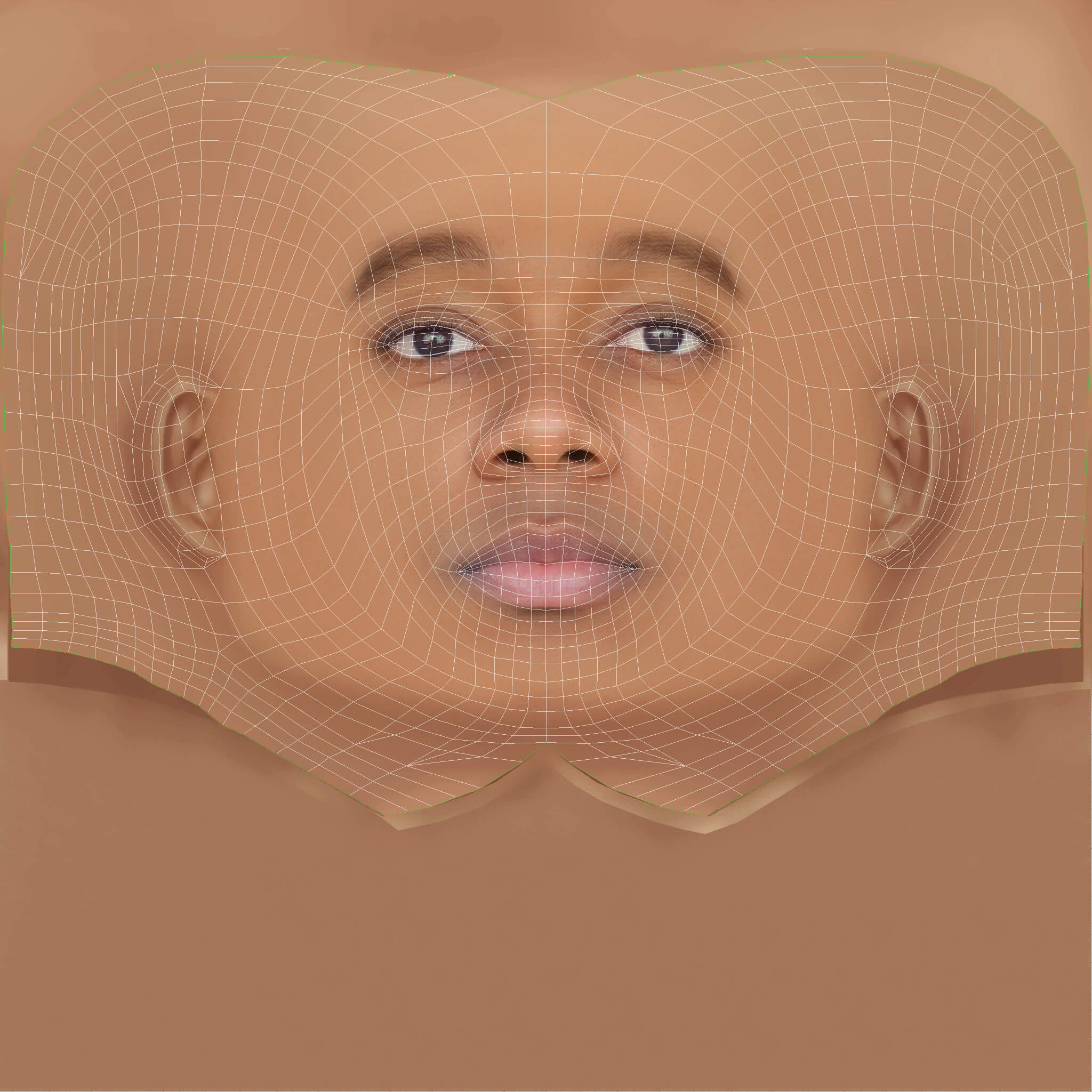 Low Poly JID Rapper Head 3D Model