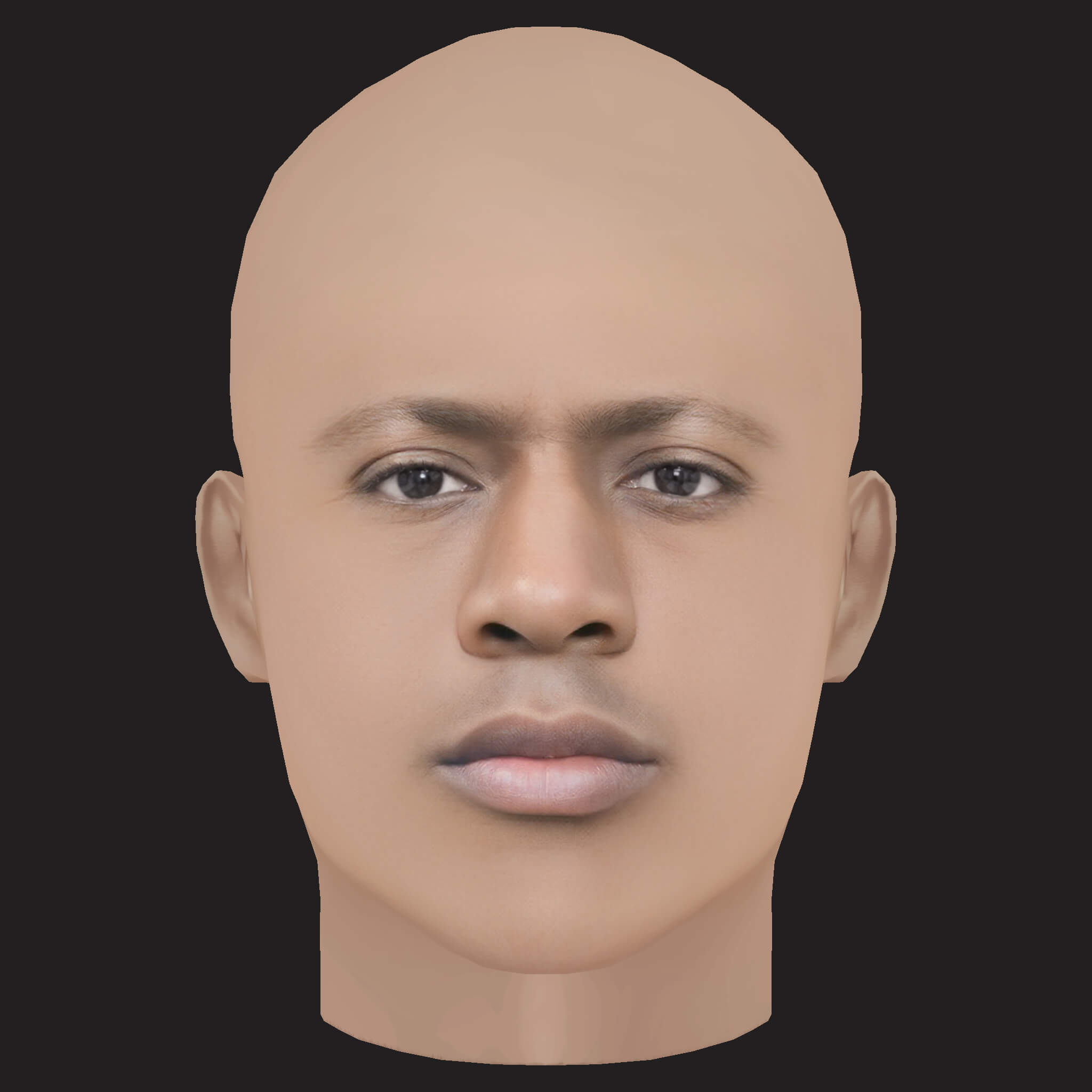 Low Poly Joey Bada Rapper Head 3D Model