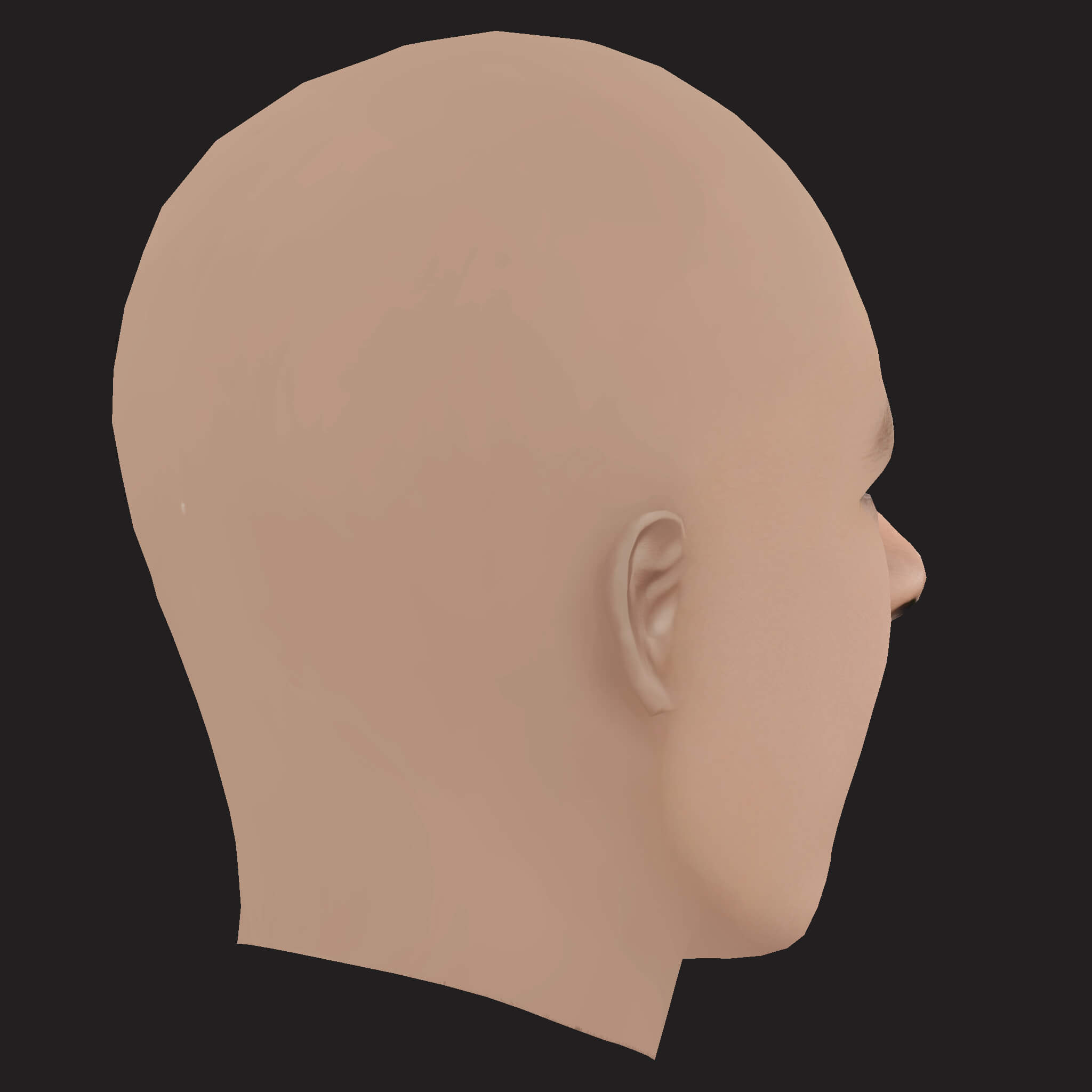 Low Poly Joey Bada Rapper Head 3D Model