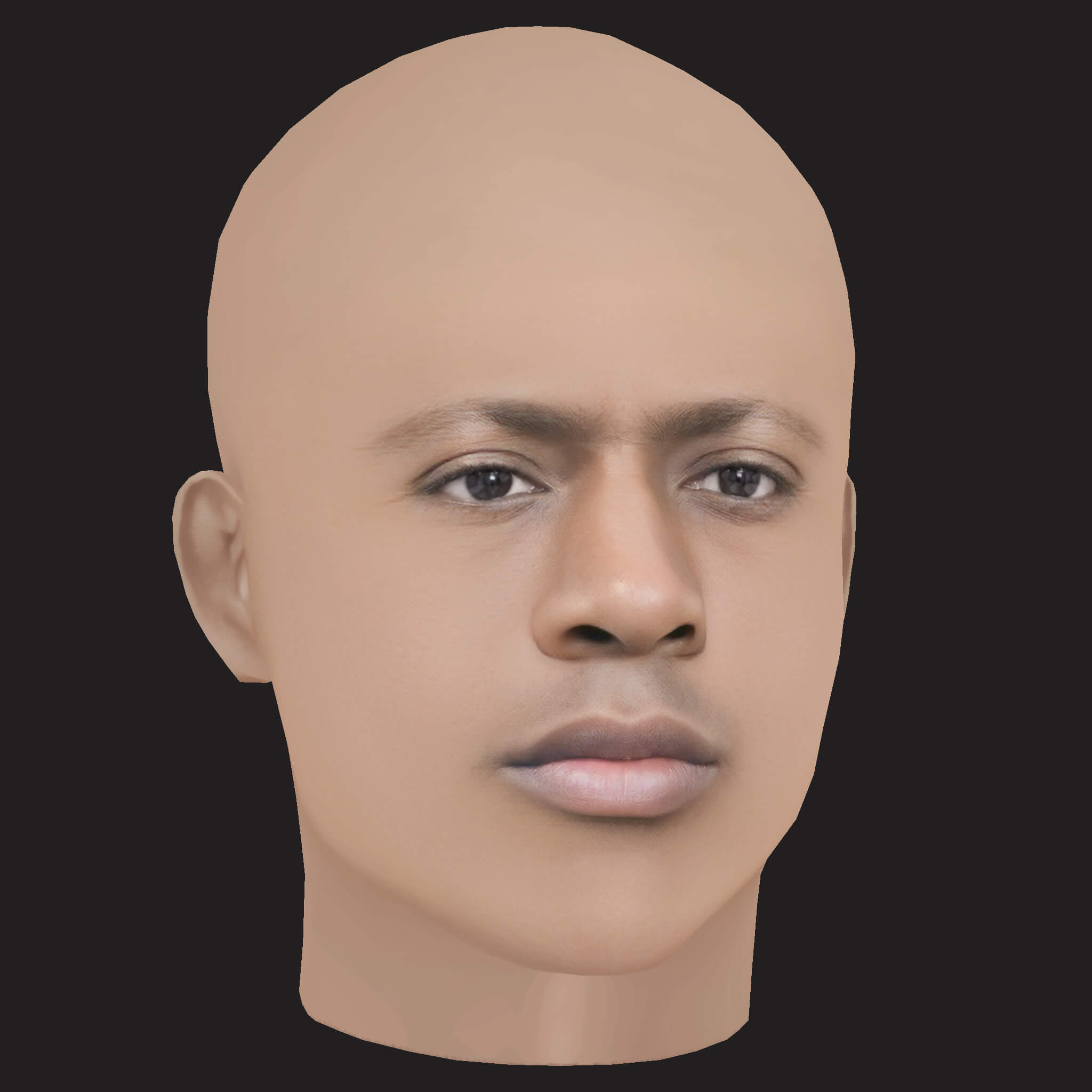 Low Poly Joey Bada Rapper Head 3D Model