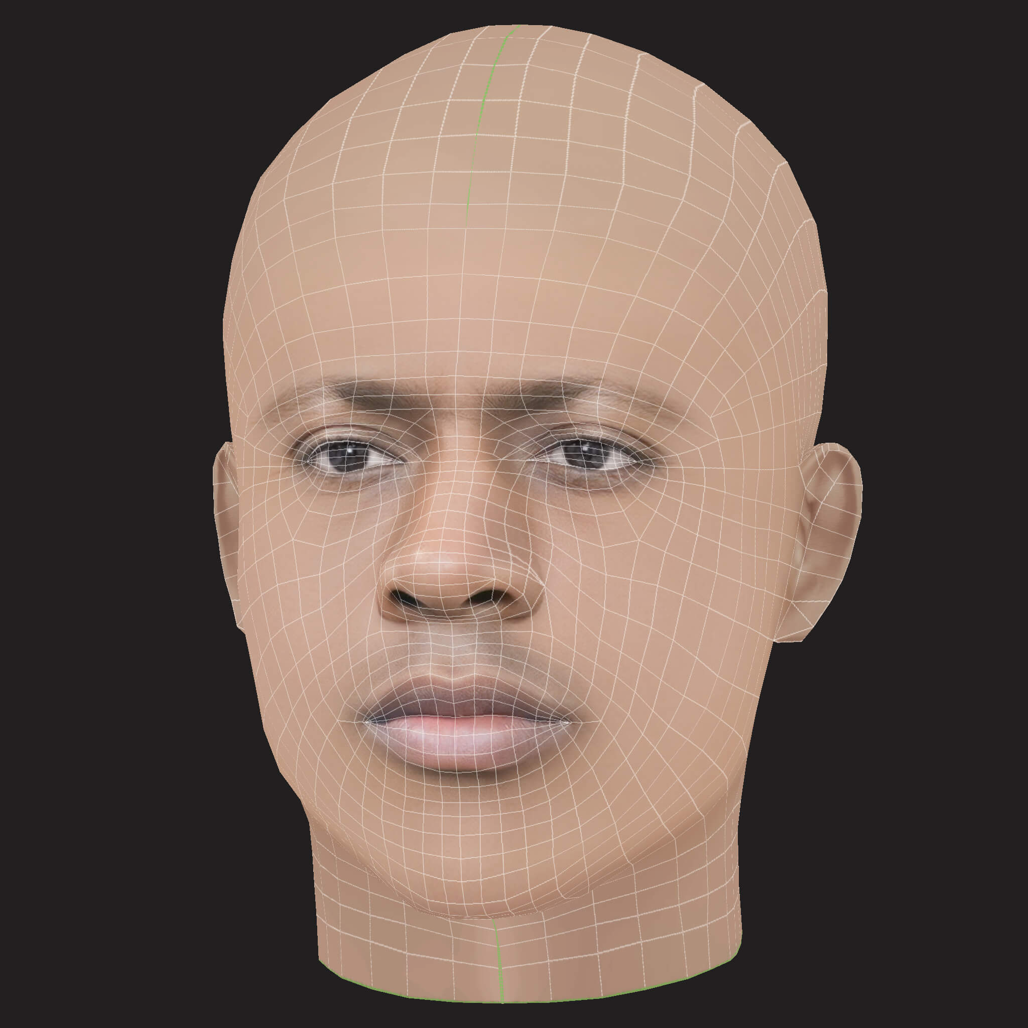 Low Poly Joey Bada Rapper Head 3D Model