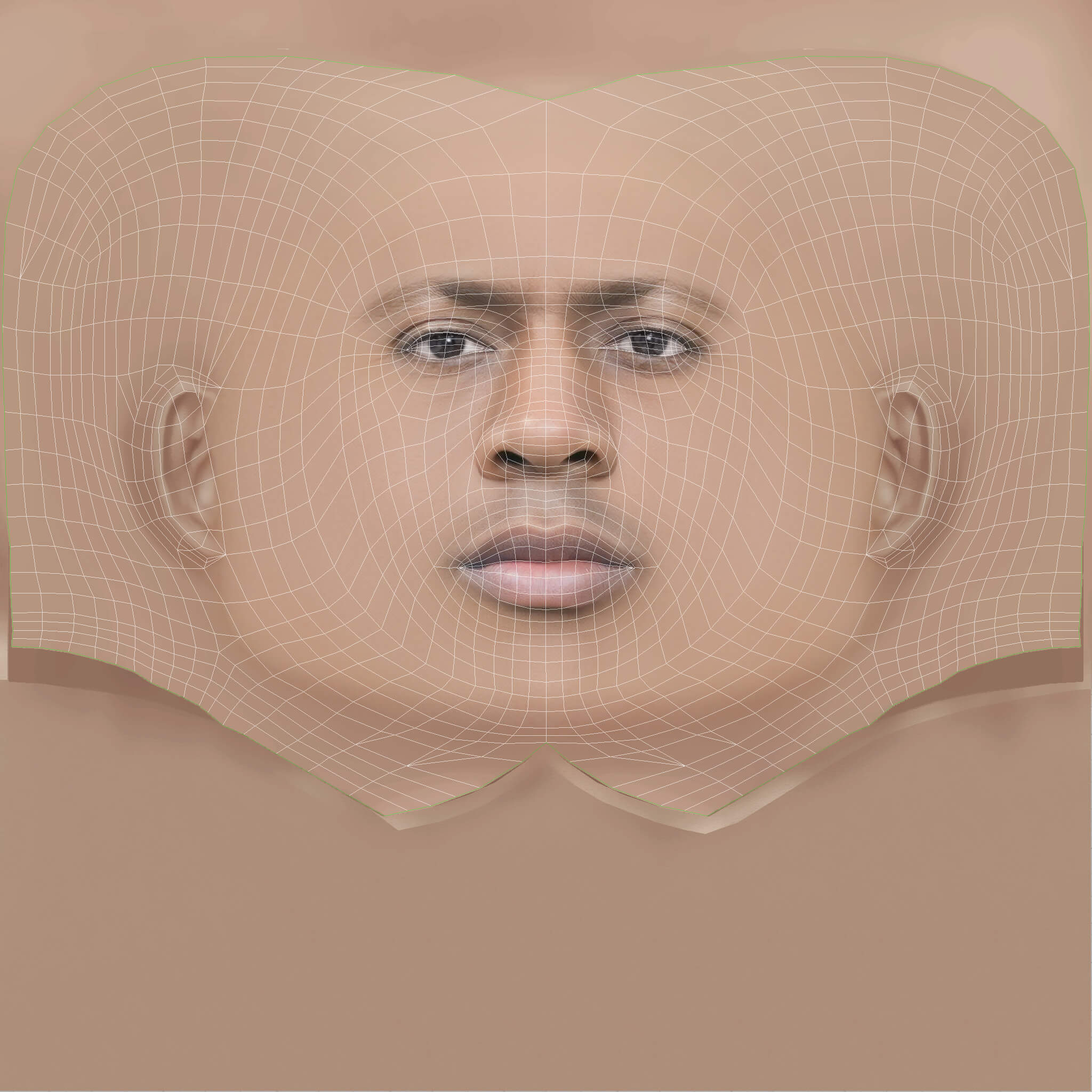 Low Poly Joey Bada Rapper Head 3D Model