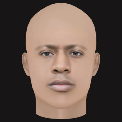 Low Poly Joey Bada Rapper Head