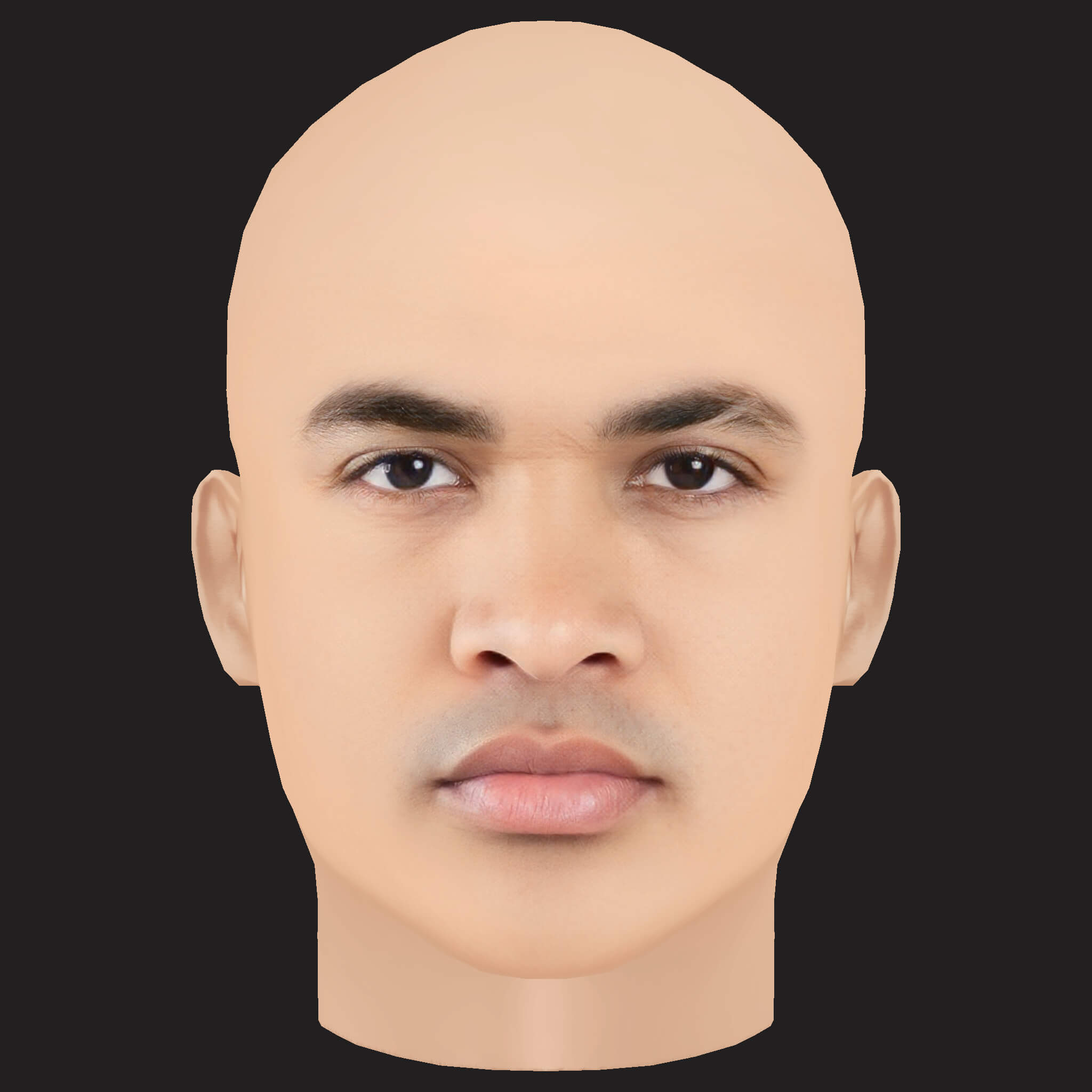 Low Poly Joyner Lucas Rapper Head 3D Model
