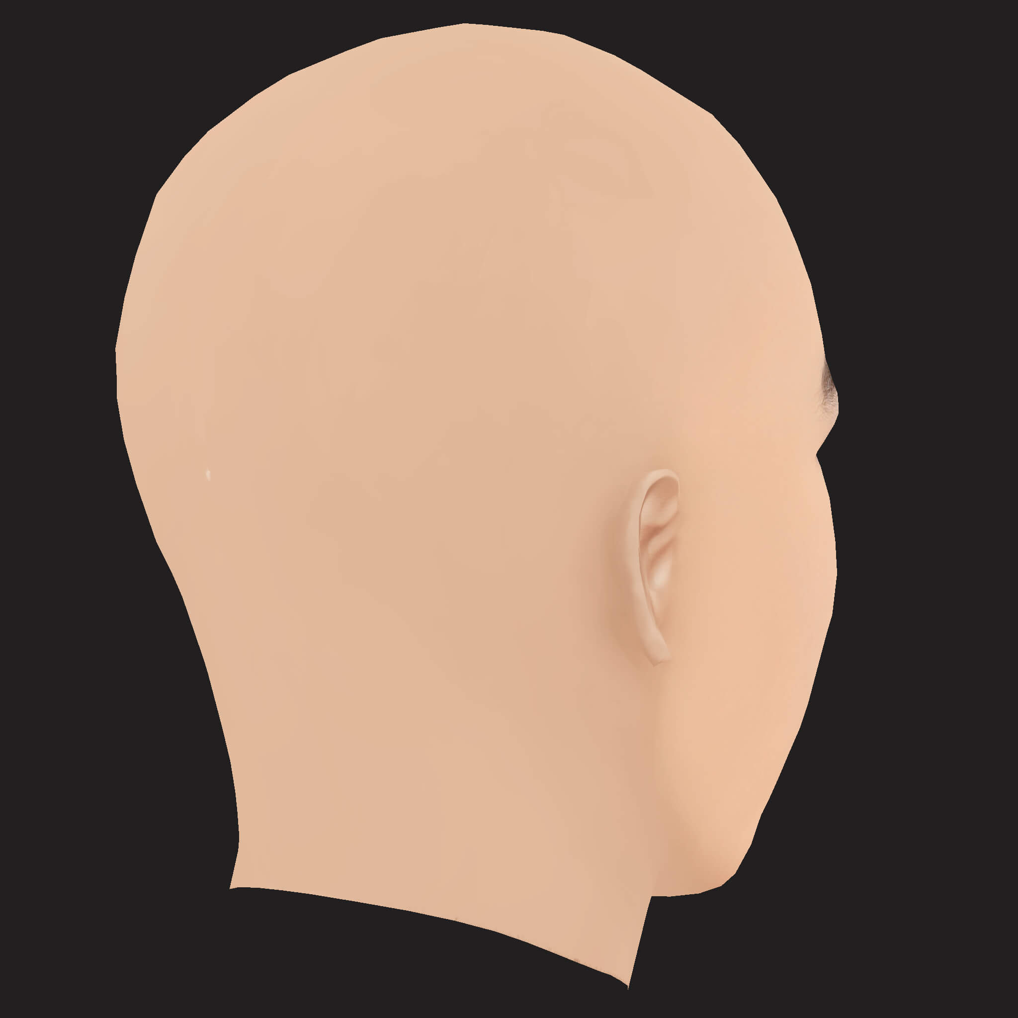 Low Poly Joyner Lucas Rapper Head 3D Model
