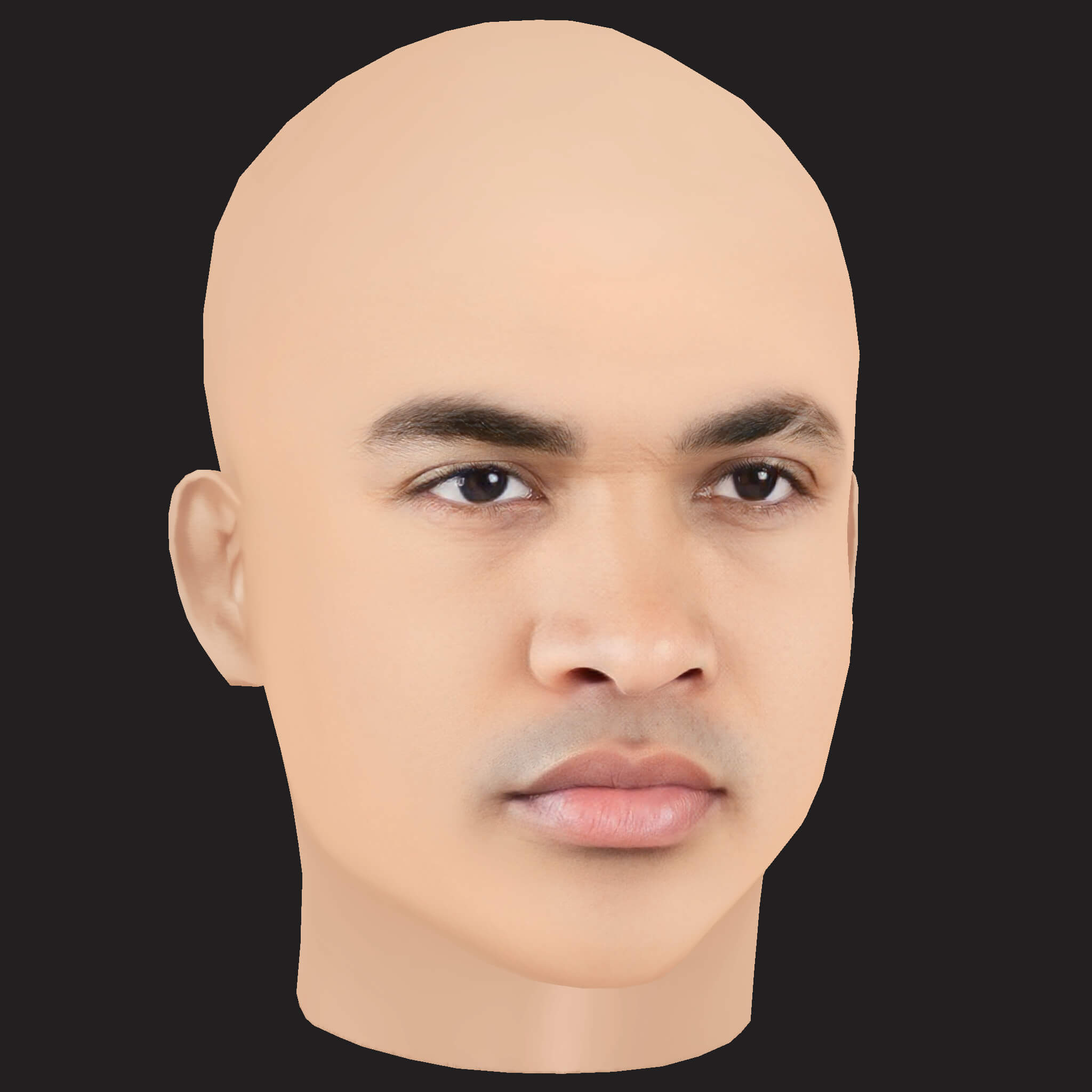 Low Poly Joyner Lucas Rapper Head 3D Model