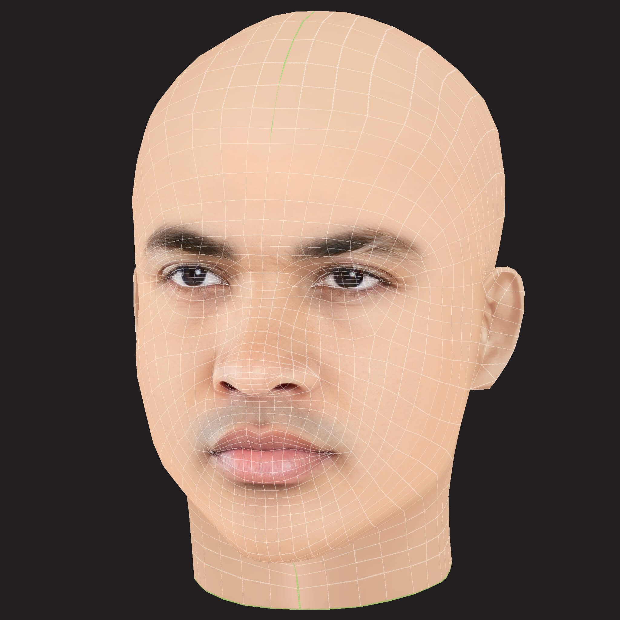 Low Poly Joyner Lucas Rapper Head 3D Model
