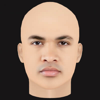 Low Poly Joyner Lucas Rapper Head