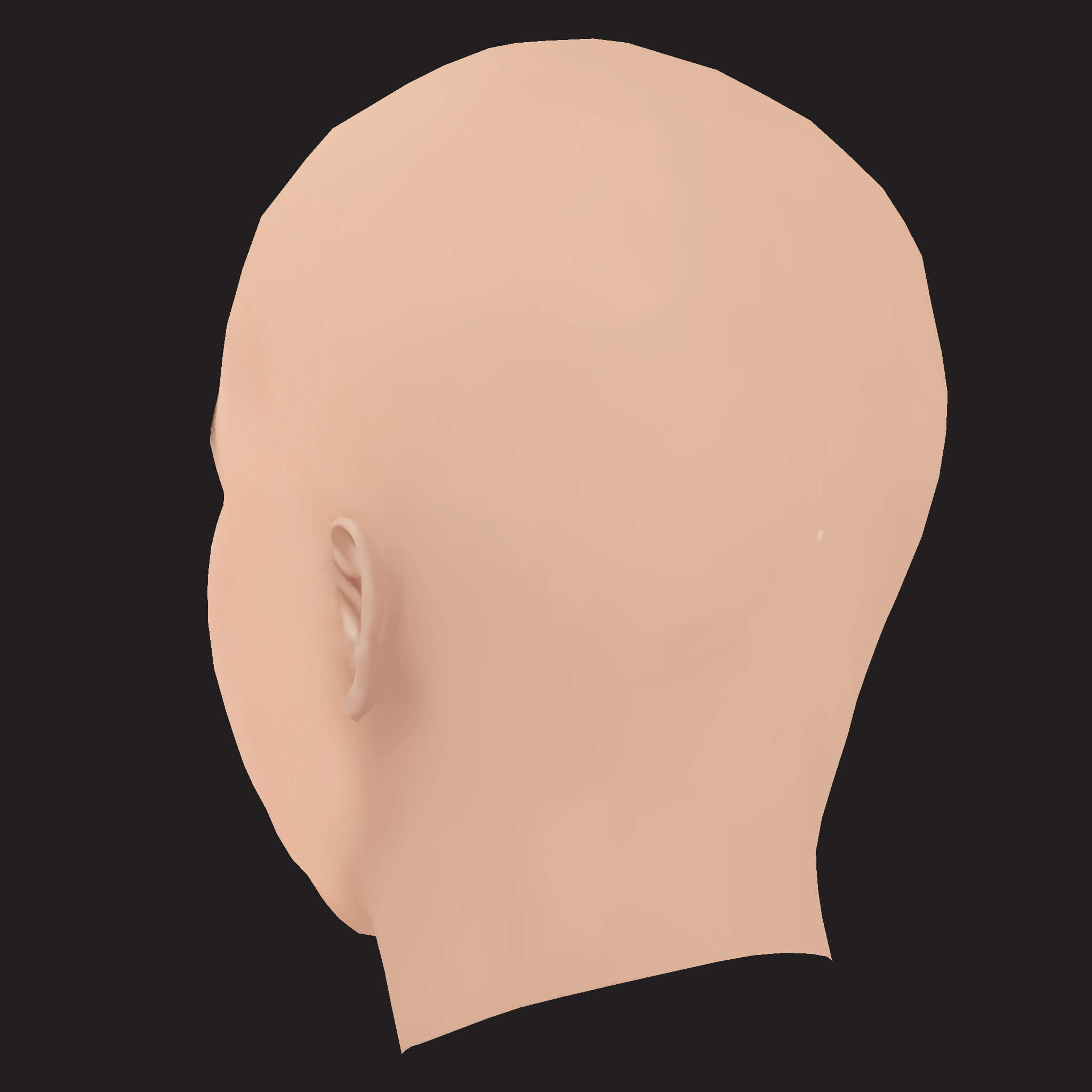 Low Poly Jul Rapper Head 3D Model