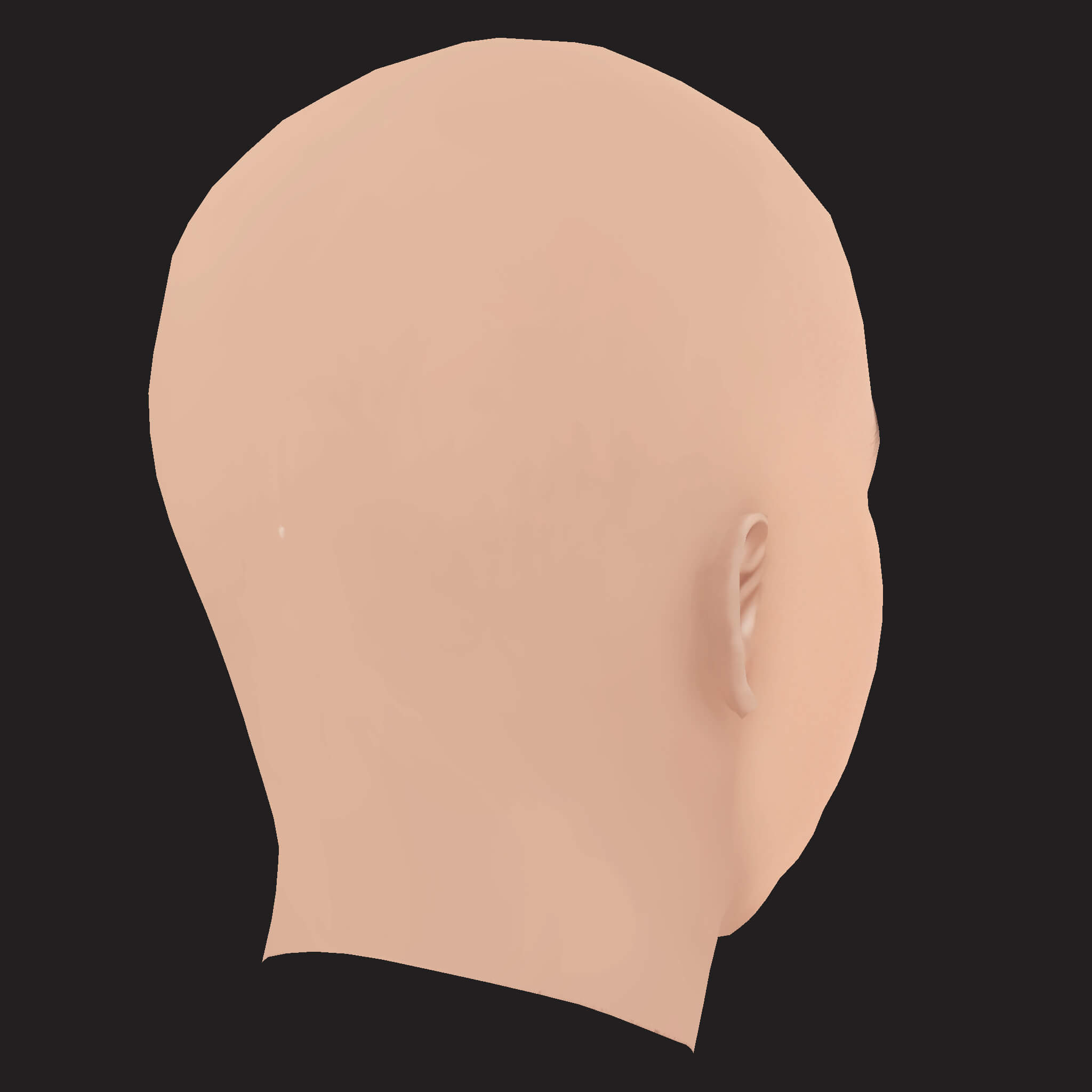 Low Poly Jul Rapper Head 3D Model
