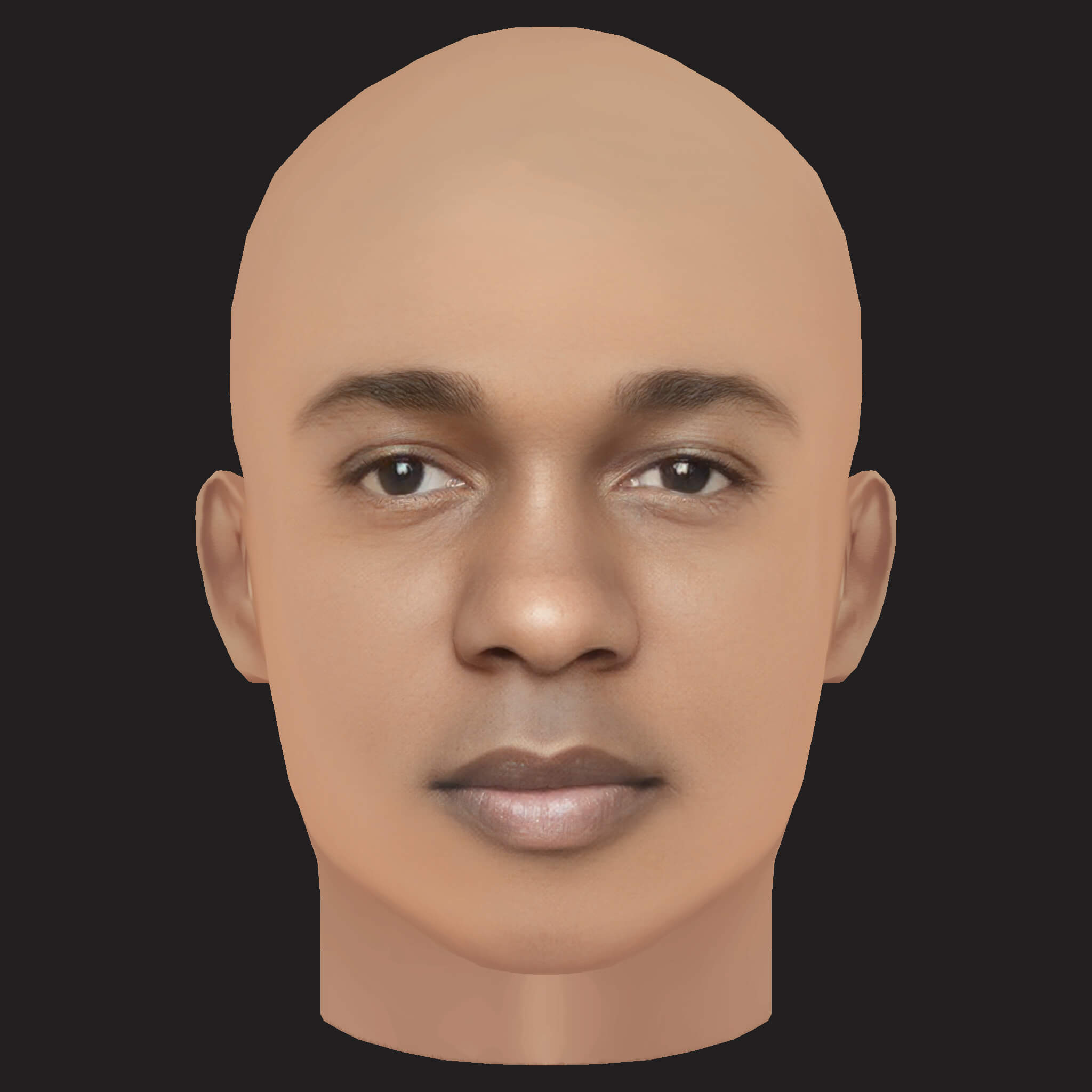 Low Poly Kendrick Lamar Rapper Head 3D Model