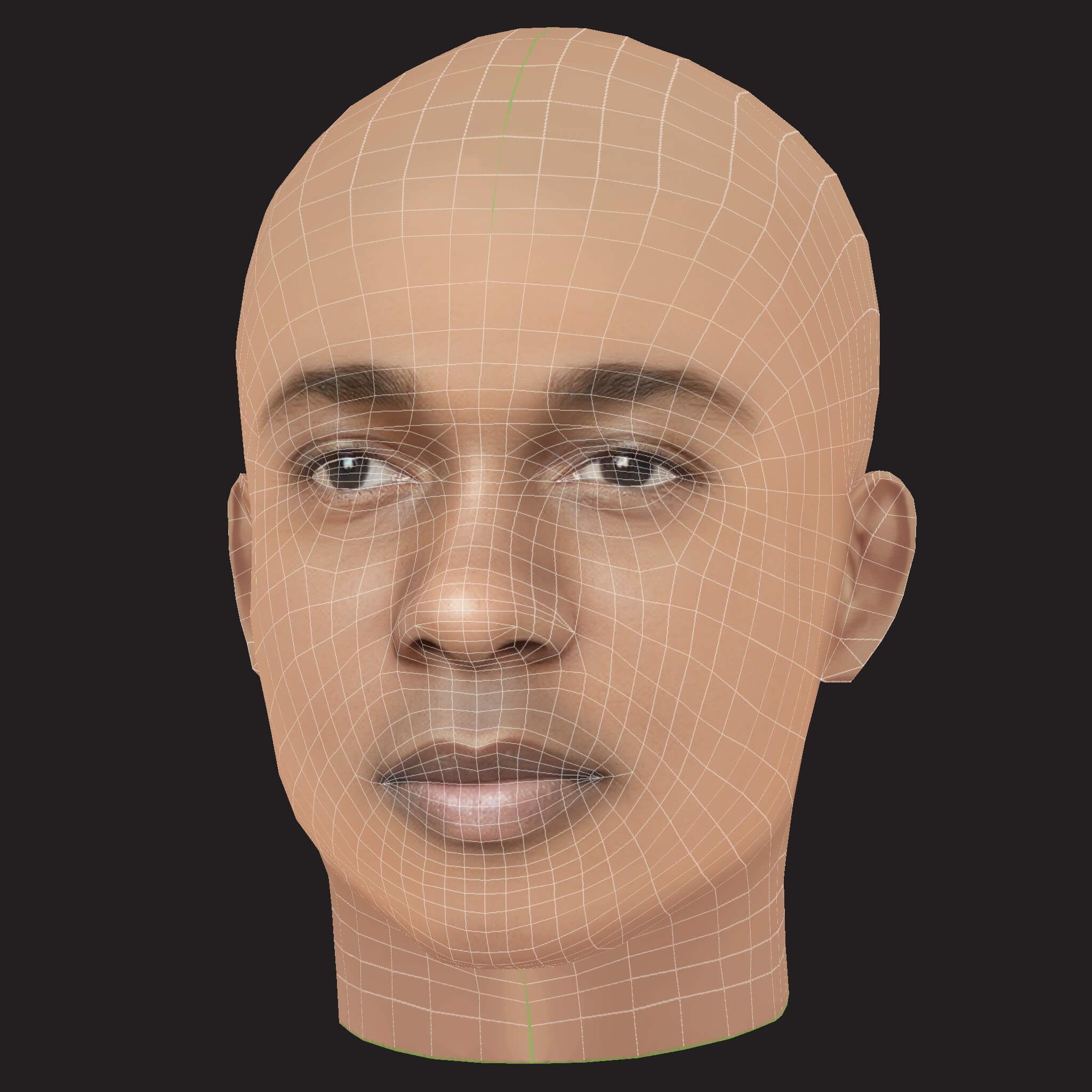 Low Poly Kendrick Lamar Rapper Head 3D Model