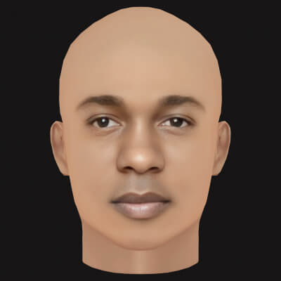 Low Poly Kendrick Lamar Rapper Head