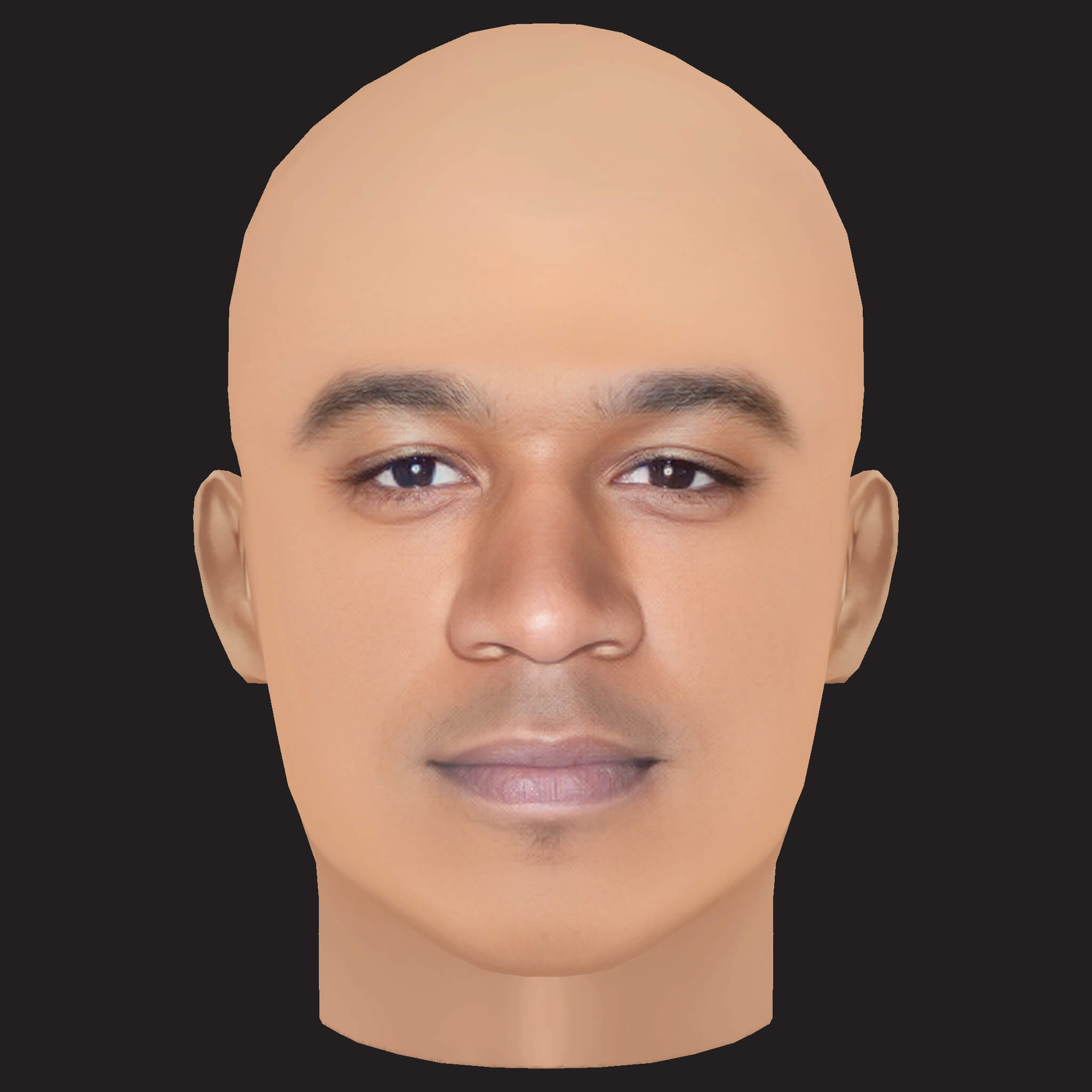 Low Poly Kid Cudi Rapper Head 3D Model