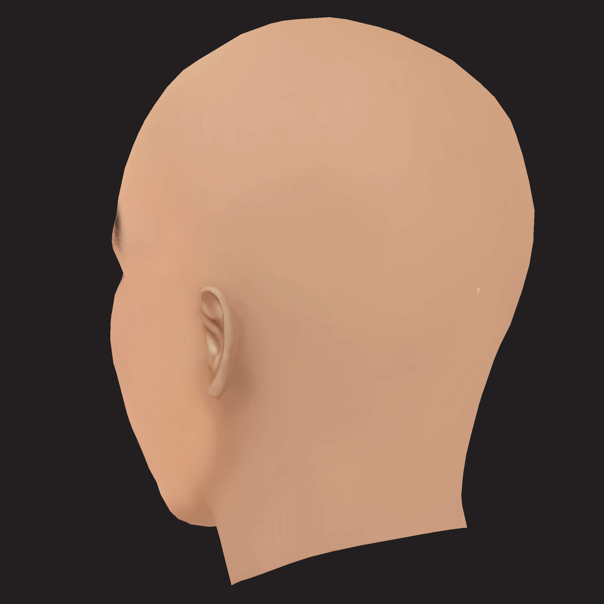Low Poly Kid Cudi Rapper Head 3D Model