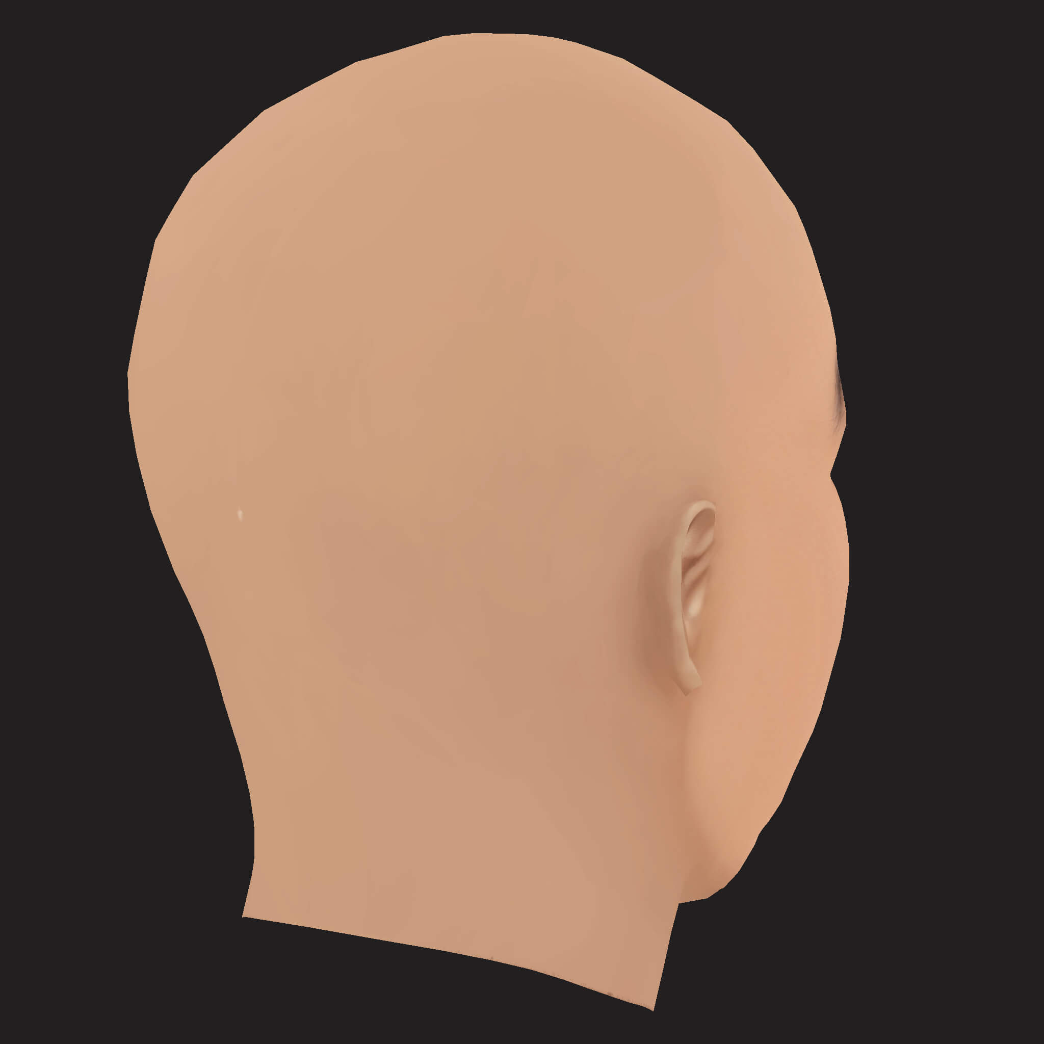 Low Poly Kid Cudi Rapper Head 3D Model