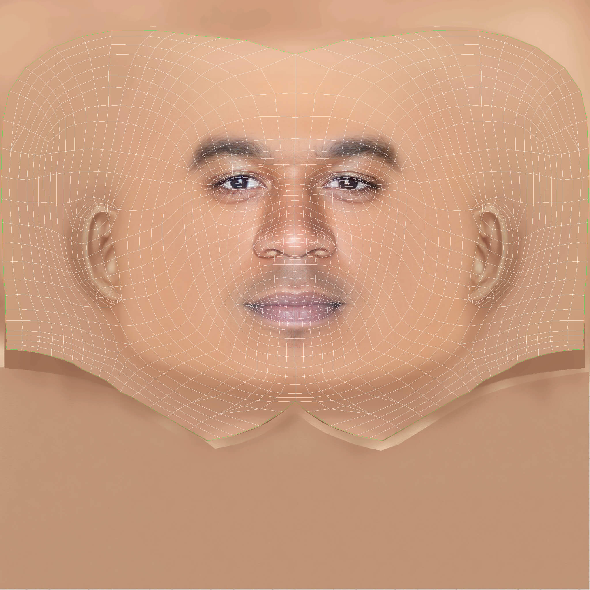Low Poly Kid Cudi Rapper Head 3D Model