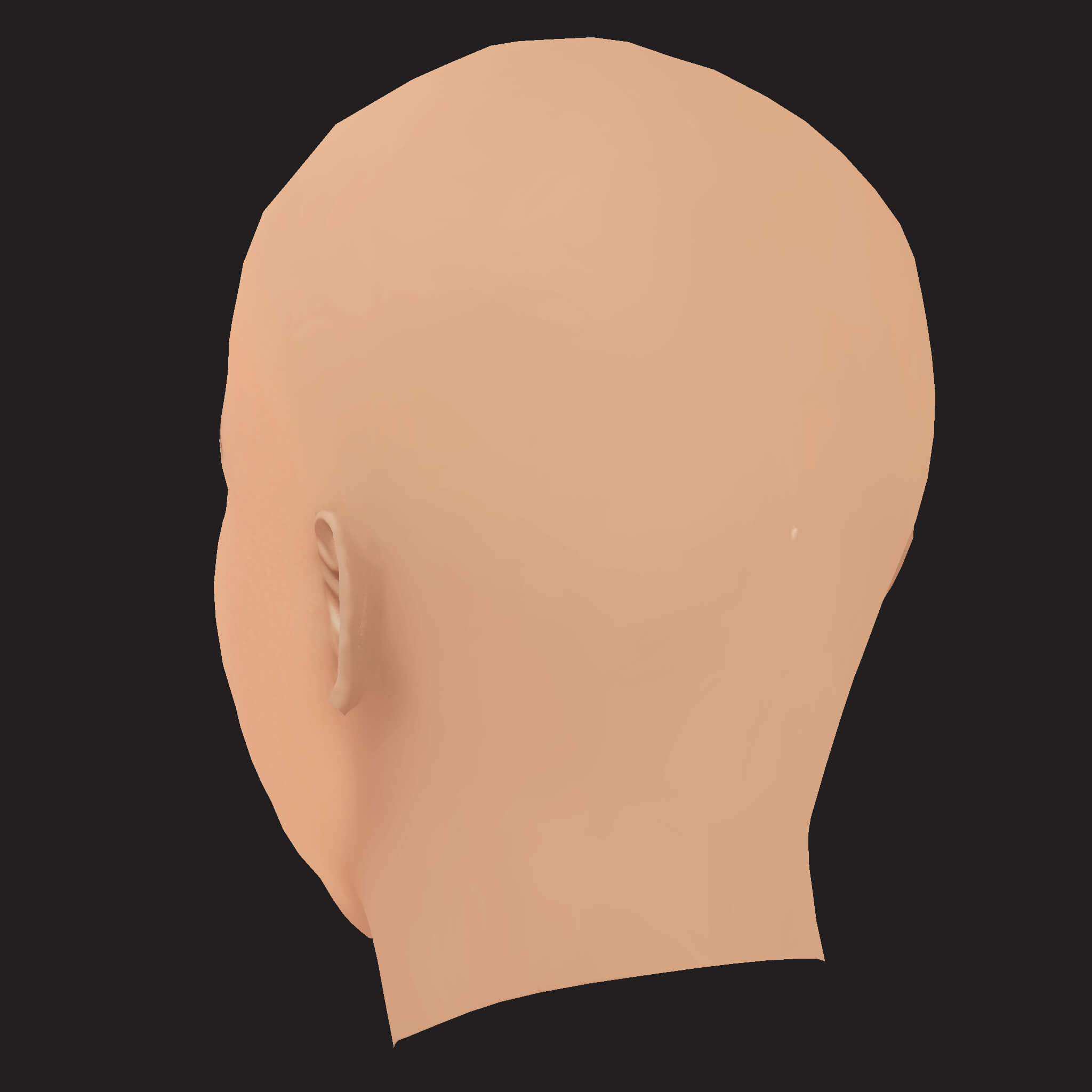 Low Poly Kid Ink Rapper Head 3D Model