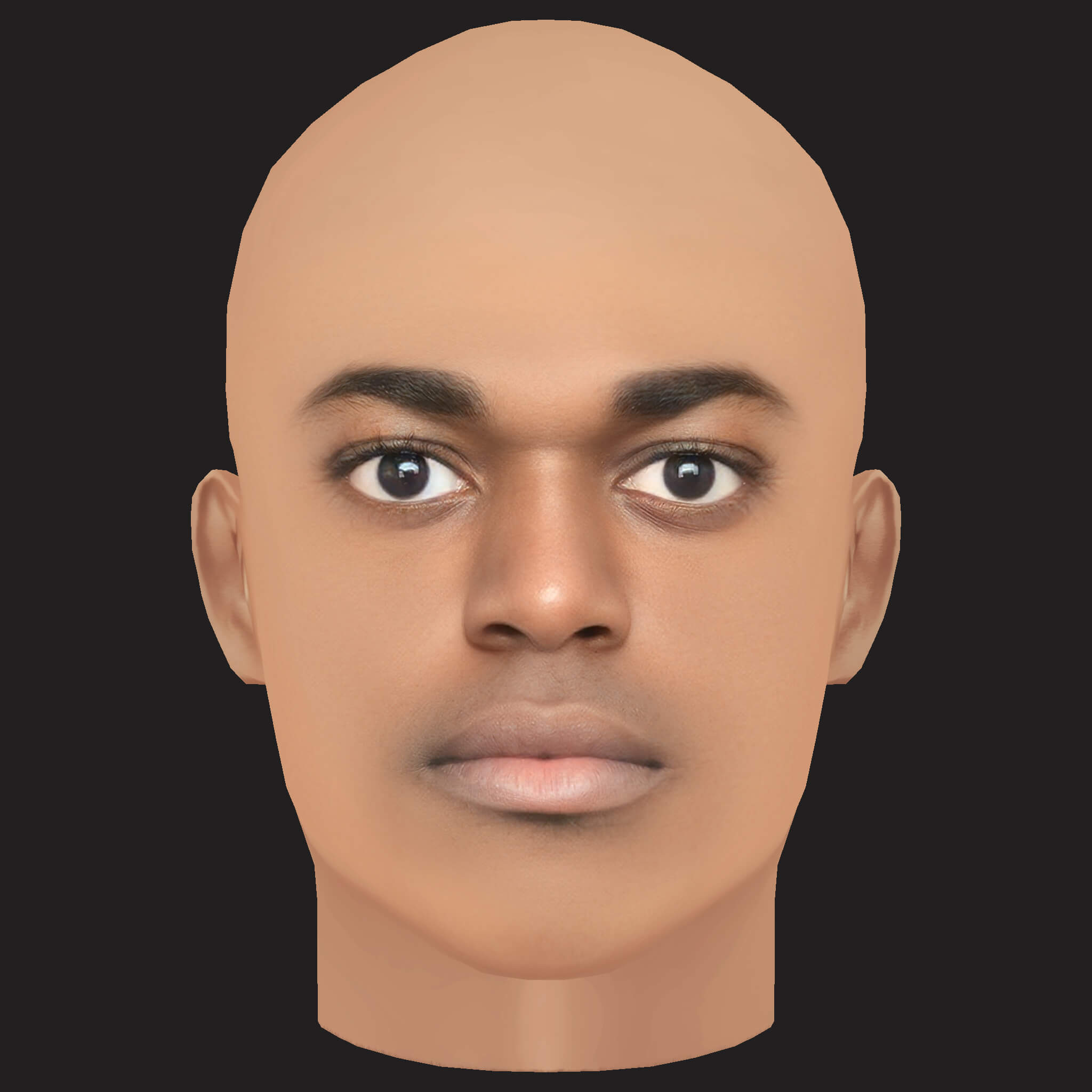 Low Poly Kodak Black Rapper Head 3D Model