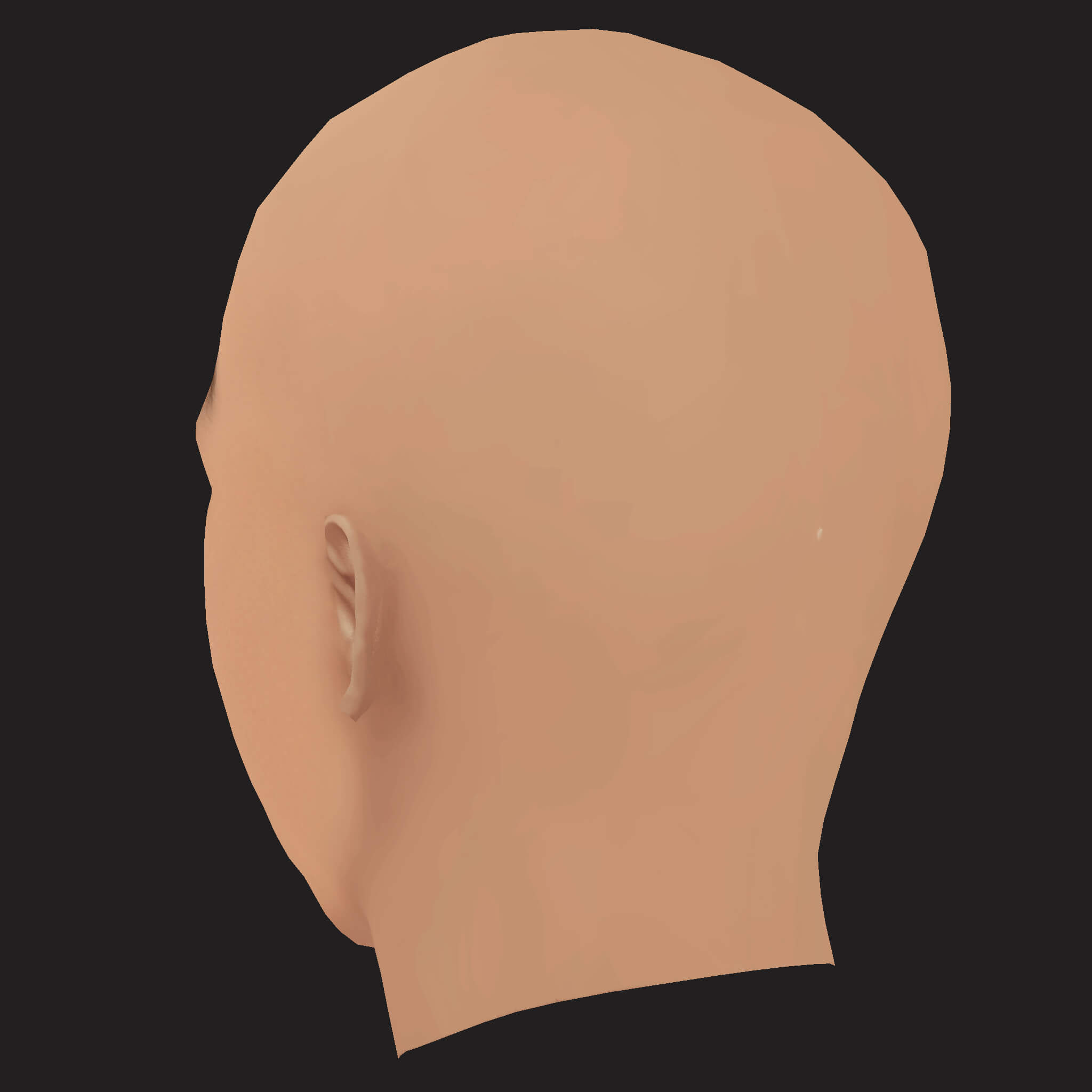 Low Poly Kodak Black Rapper Head 3D Model