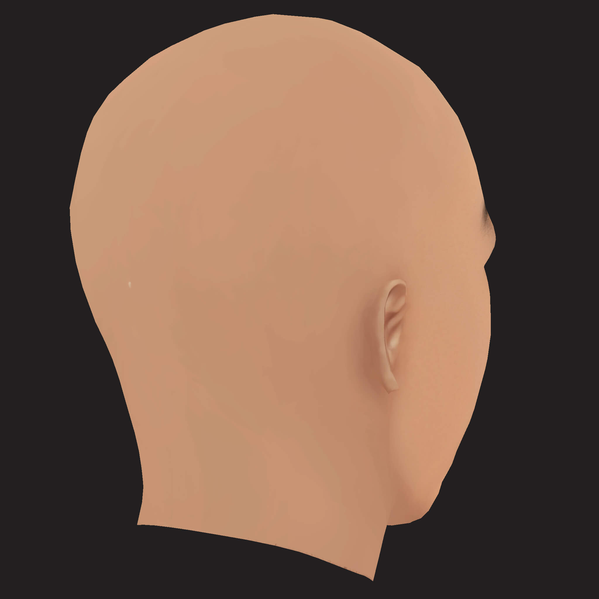 Low Poly Kodak Black Rapper Head 3D Model