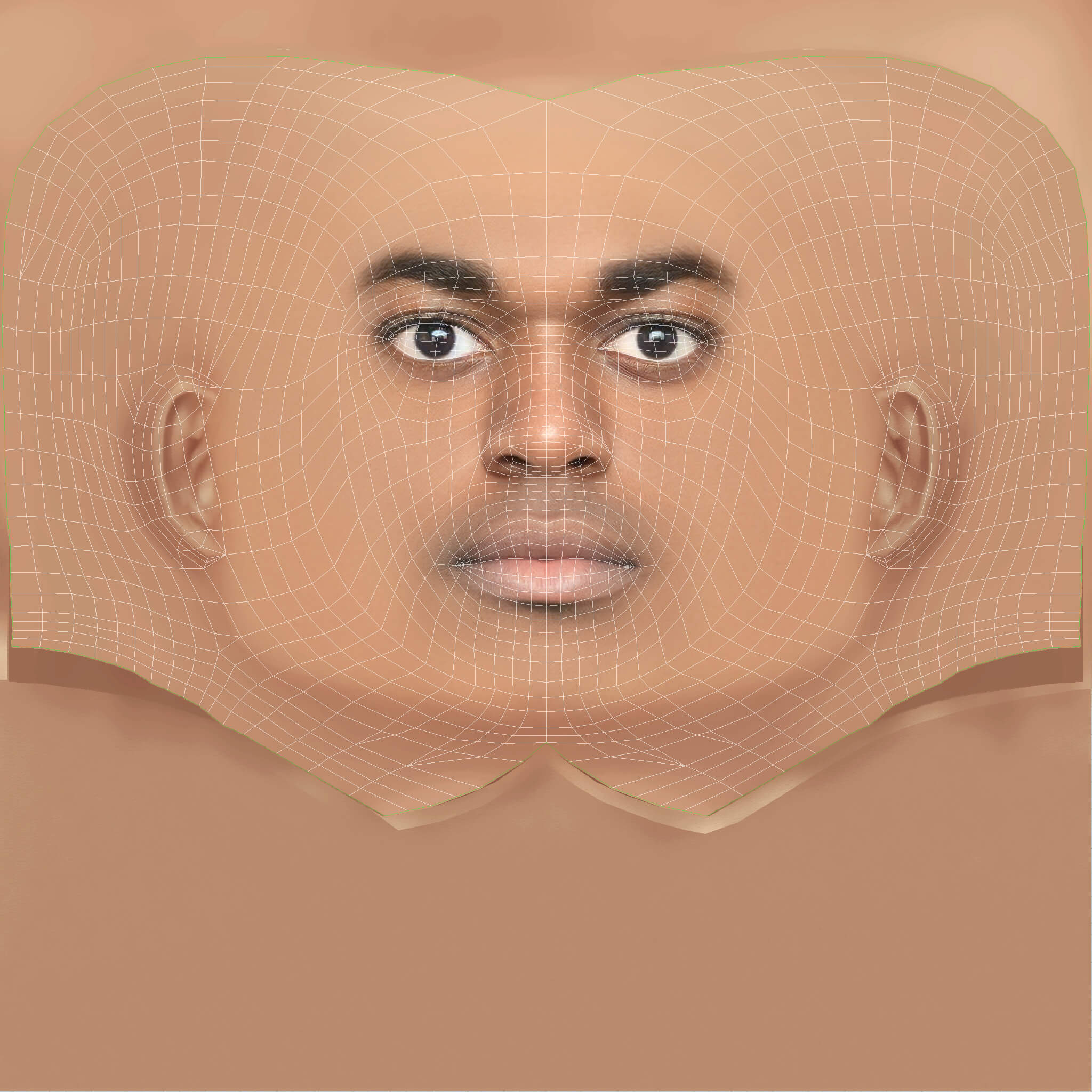 Low Poly Kodak Black Rapper Head 3D Model