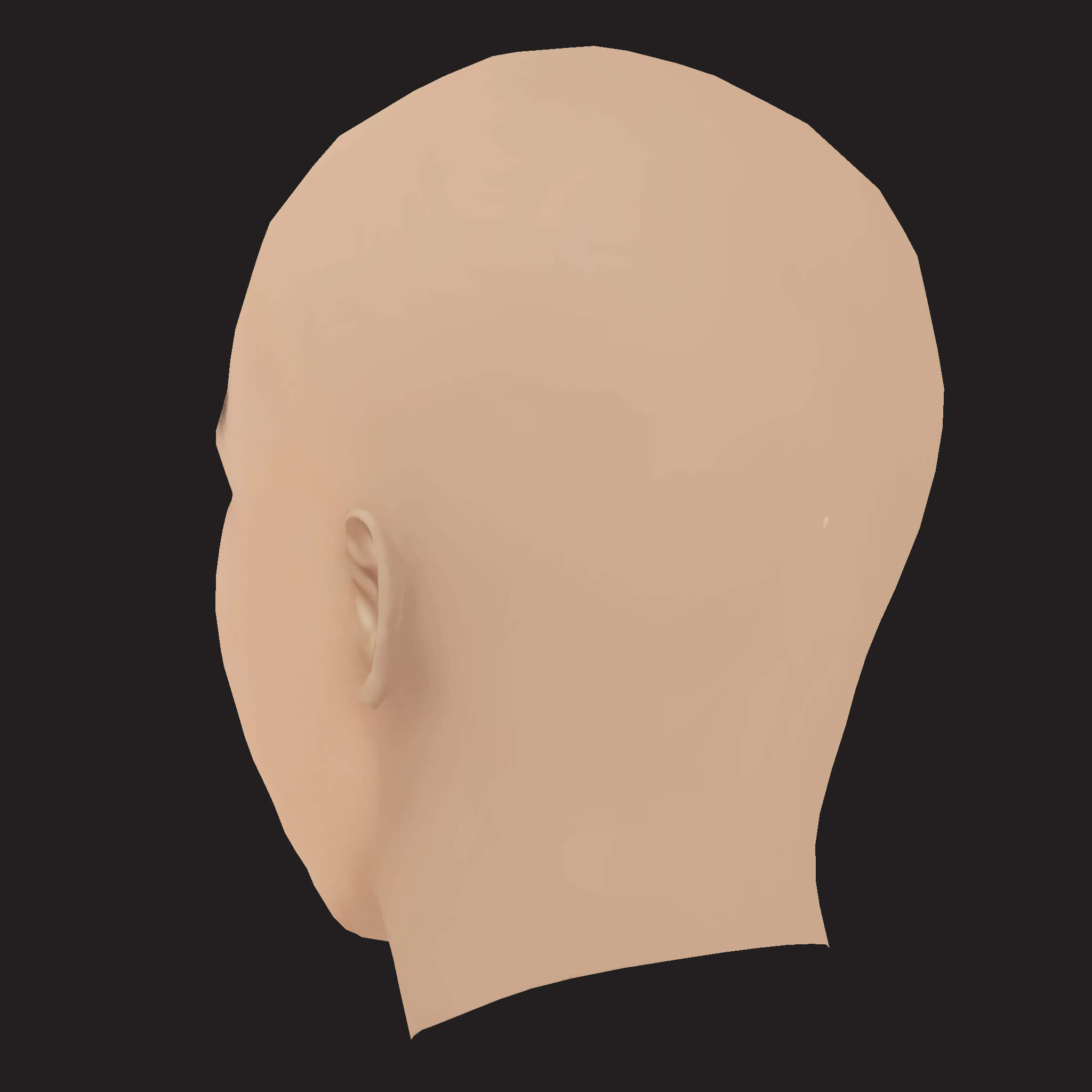 Low Poly Lil Baby Rapper Head 3D Model