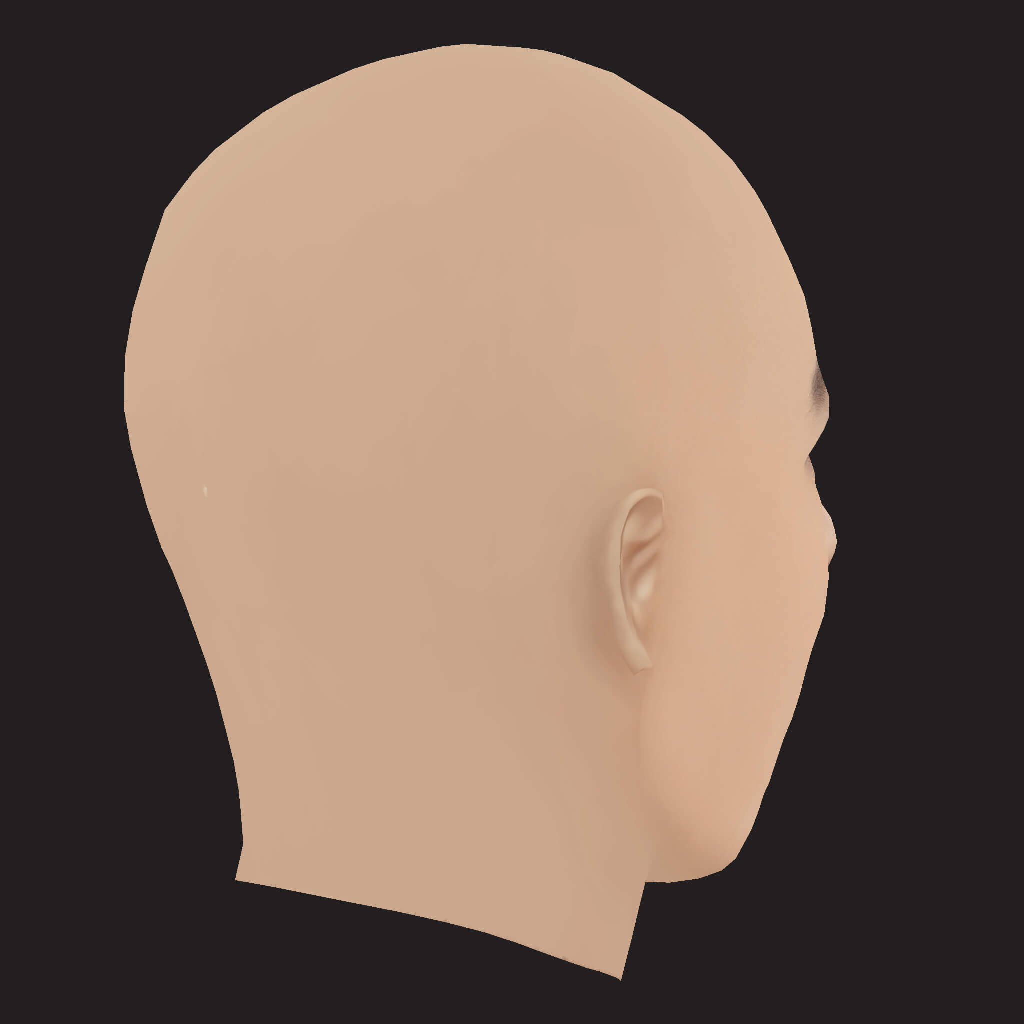 Low Poly Lil Baby Rapper Head 3D Model