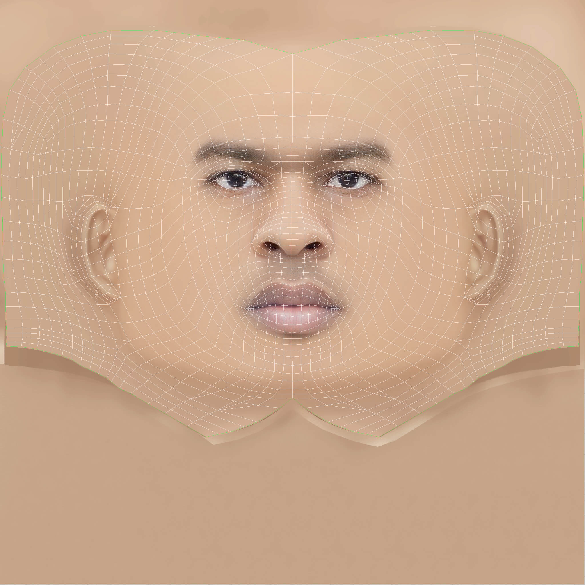Low Poly Lil Baby Rapper Head 3D Model