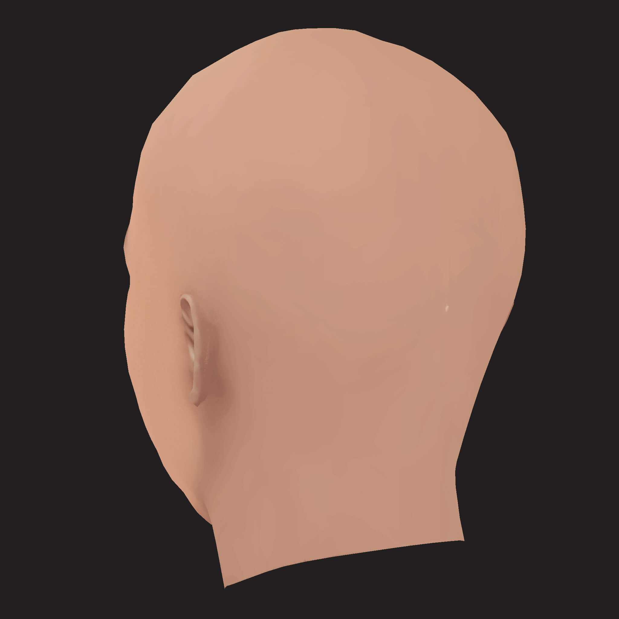 Low Poly Lil Durk Rapper Head 3D Model