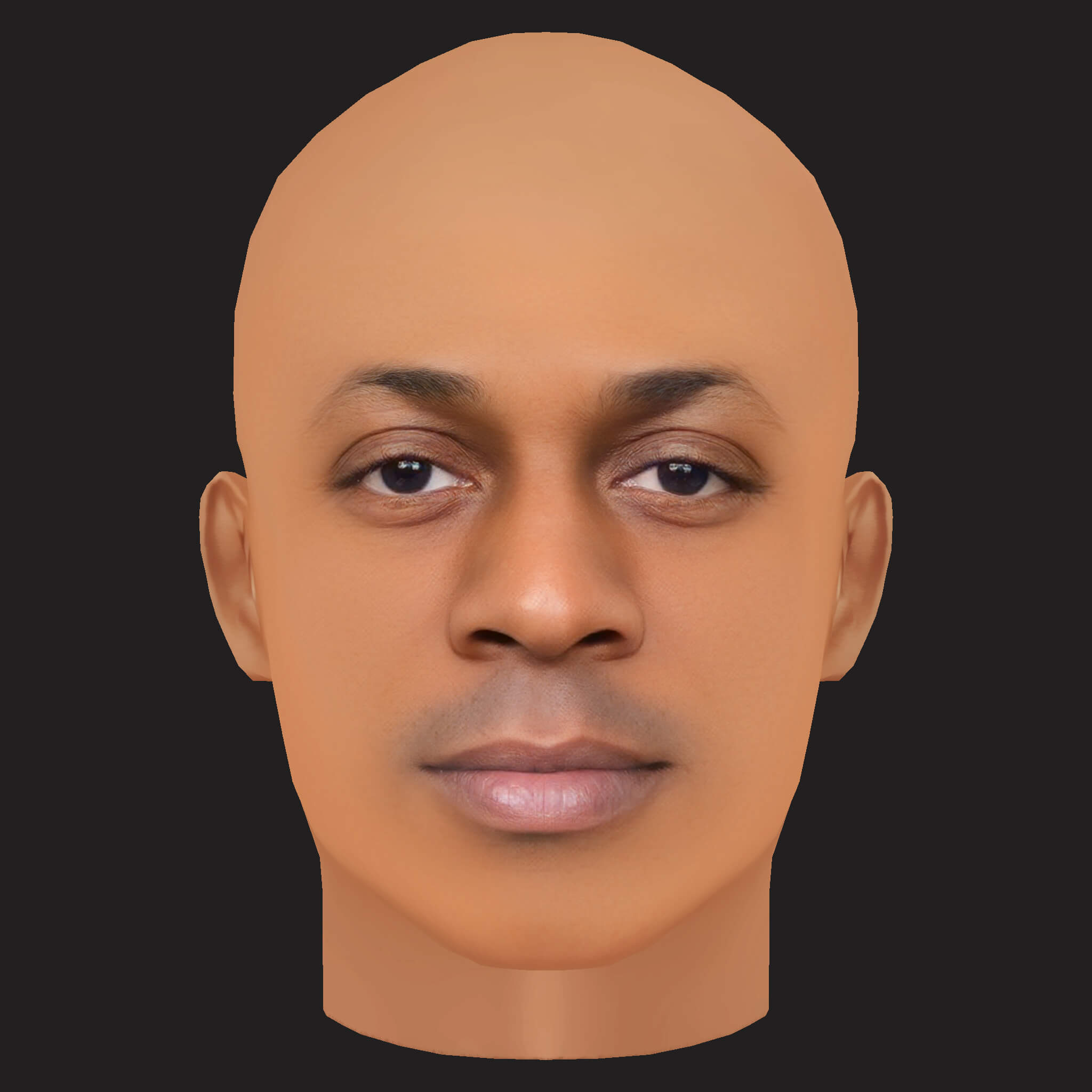 Low Poly Lil Wayne Rapper Head 3D Model
