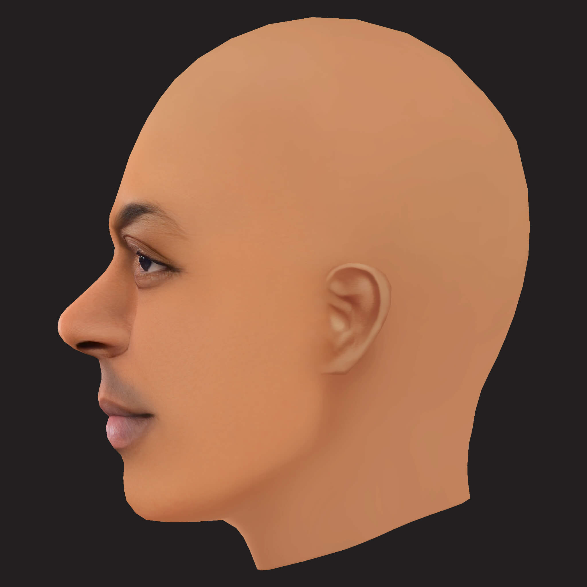Low Poly Lil Wayne Rapper Head 3D Model