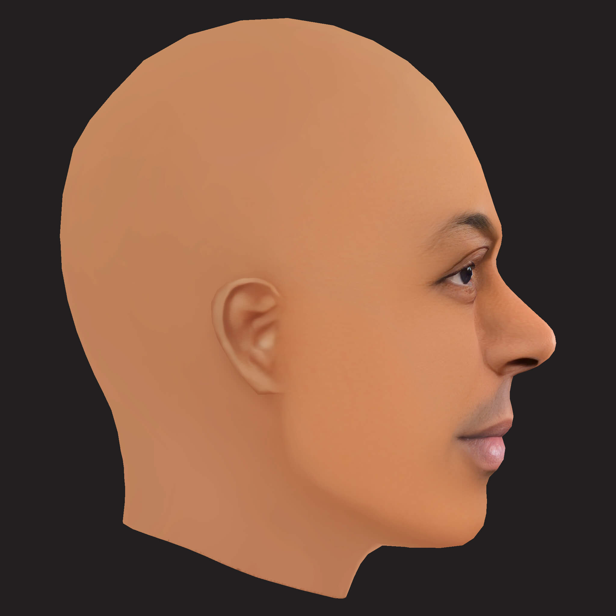 Low Poly Lil Wayne Rapper Head 3D Model