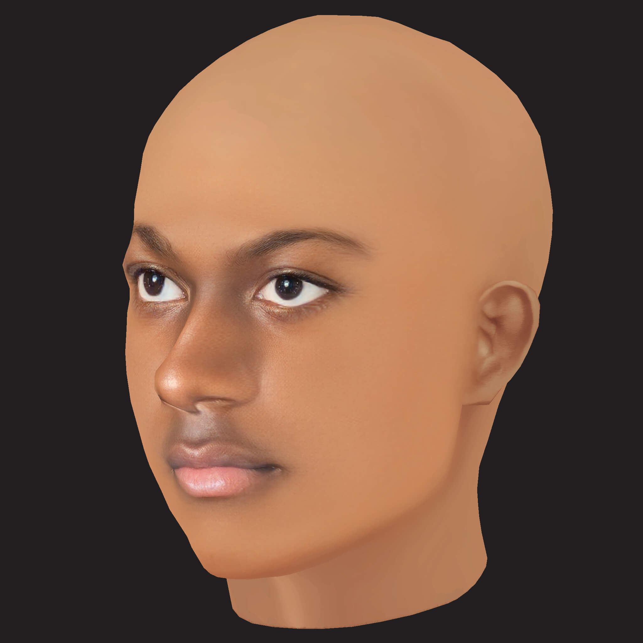 Low Poly Lil Yachty Rapper Head 3D Model