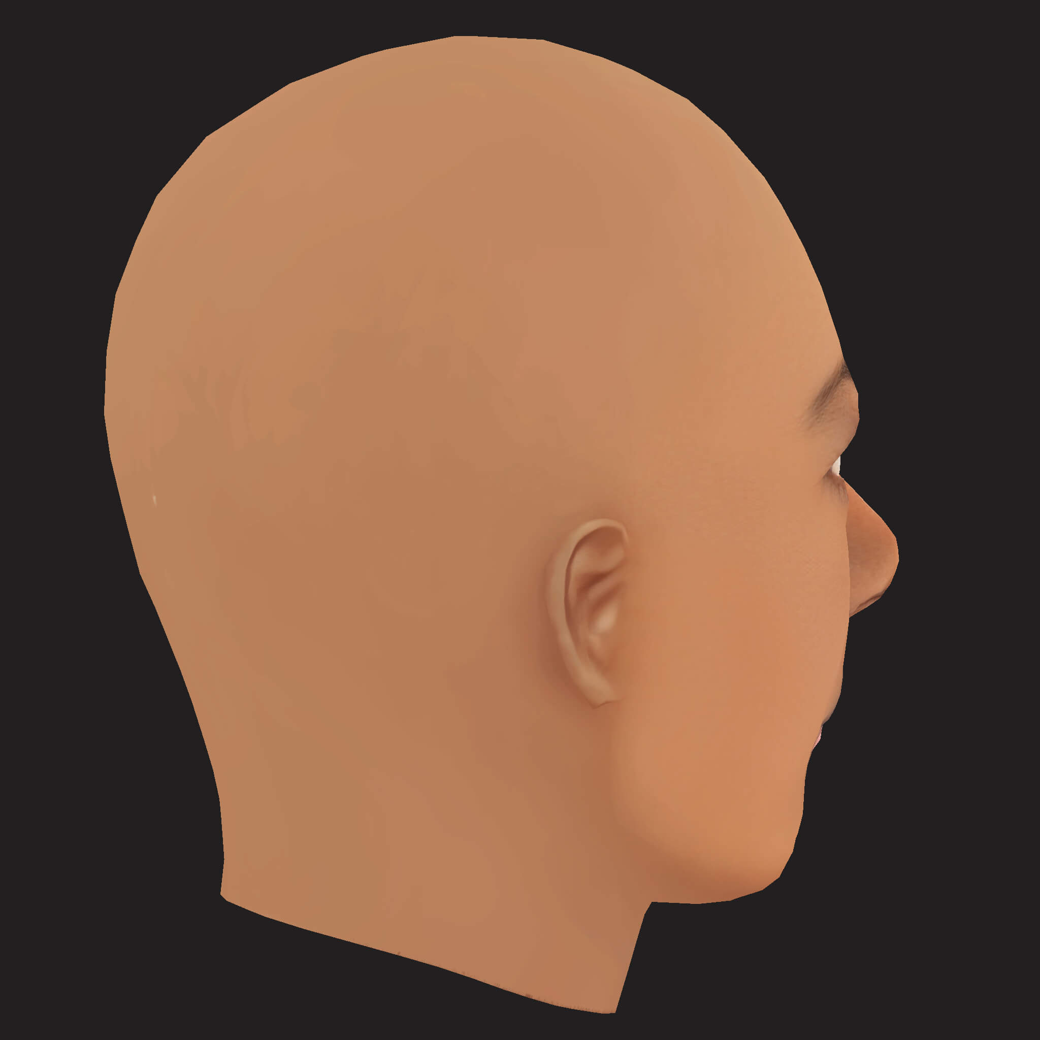 Low Poly Lil Yachty Rapper Head 3D Model