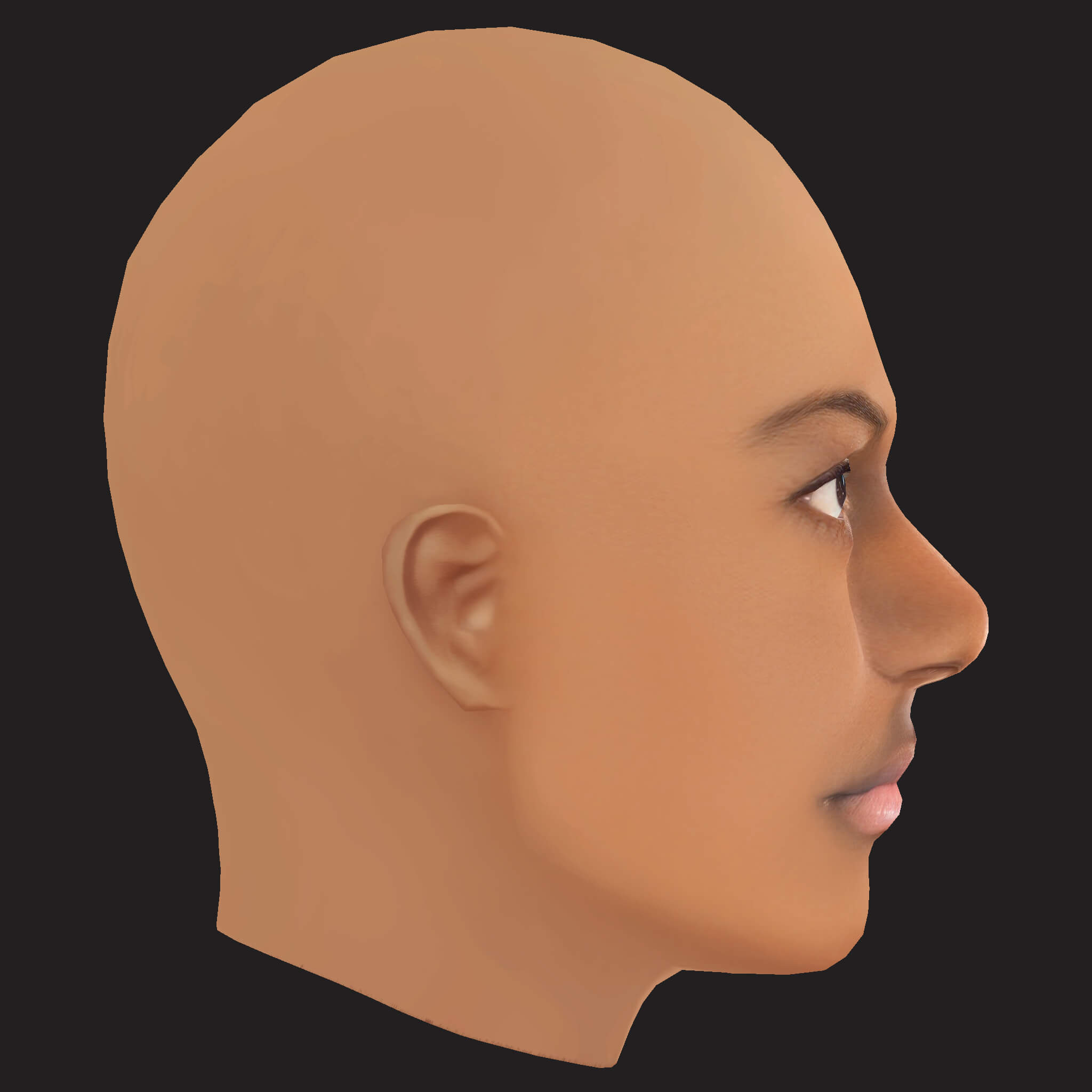 Low Poly Lil Yachty Rapper Head 3D Model