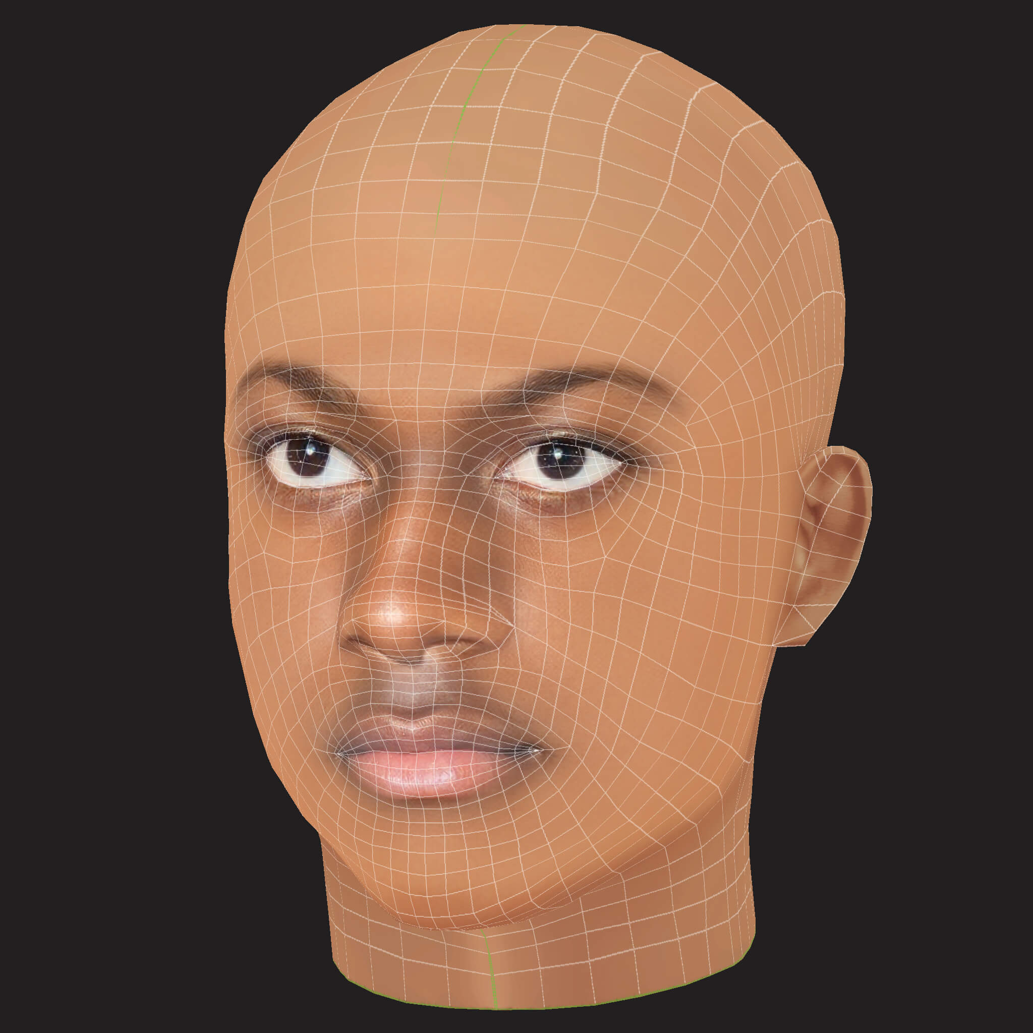 Low Poly Lil Yachty Rapper Head 3D Model