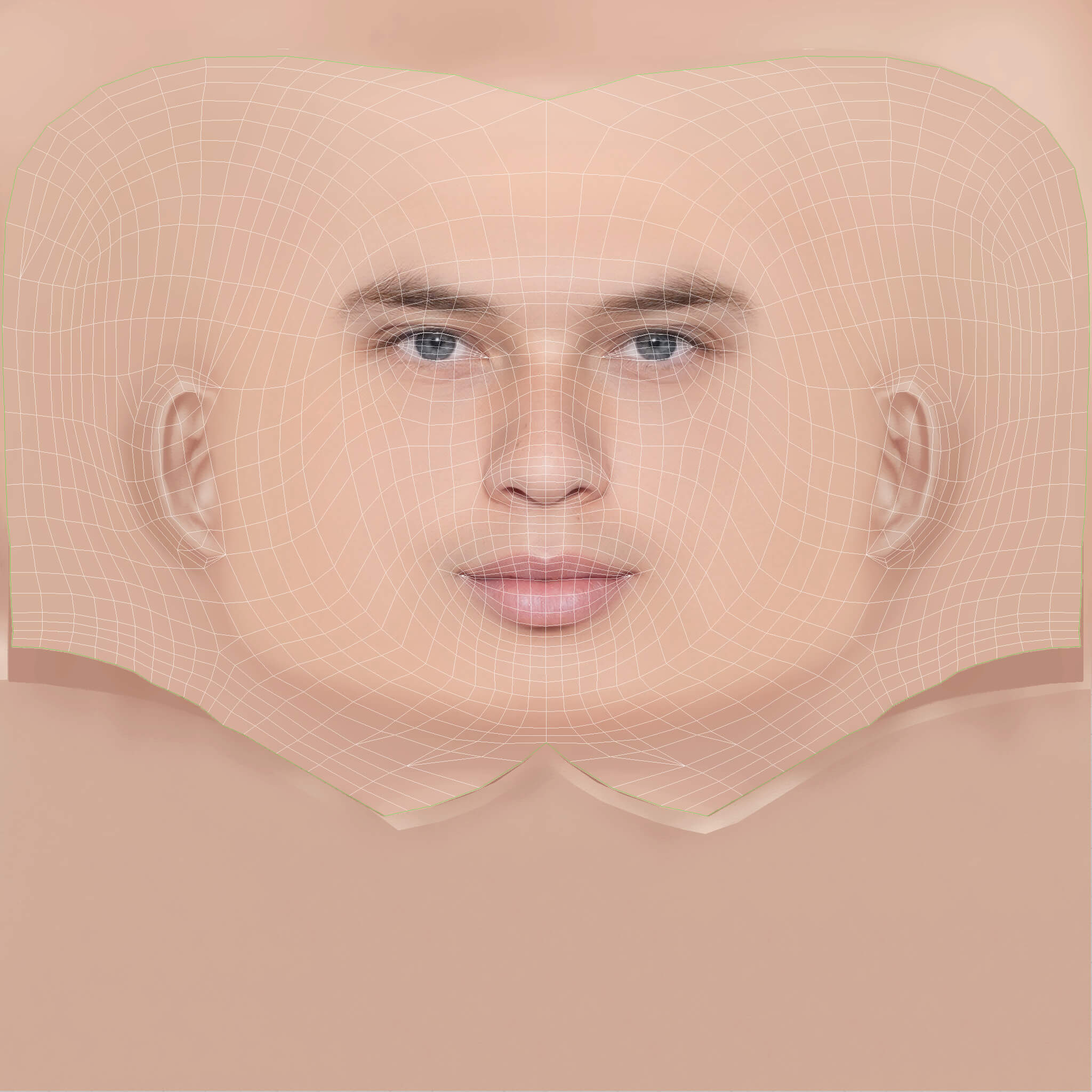 Low Poly Logic Rapper Head 3D Model