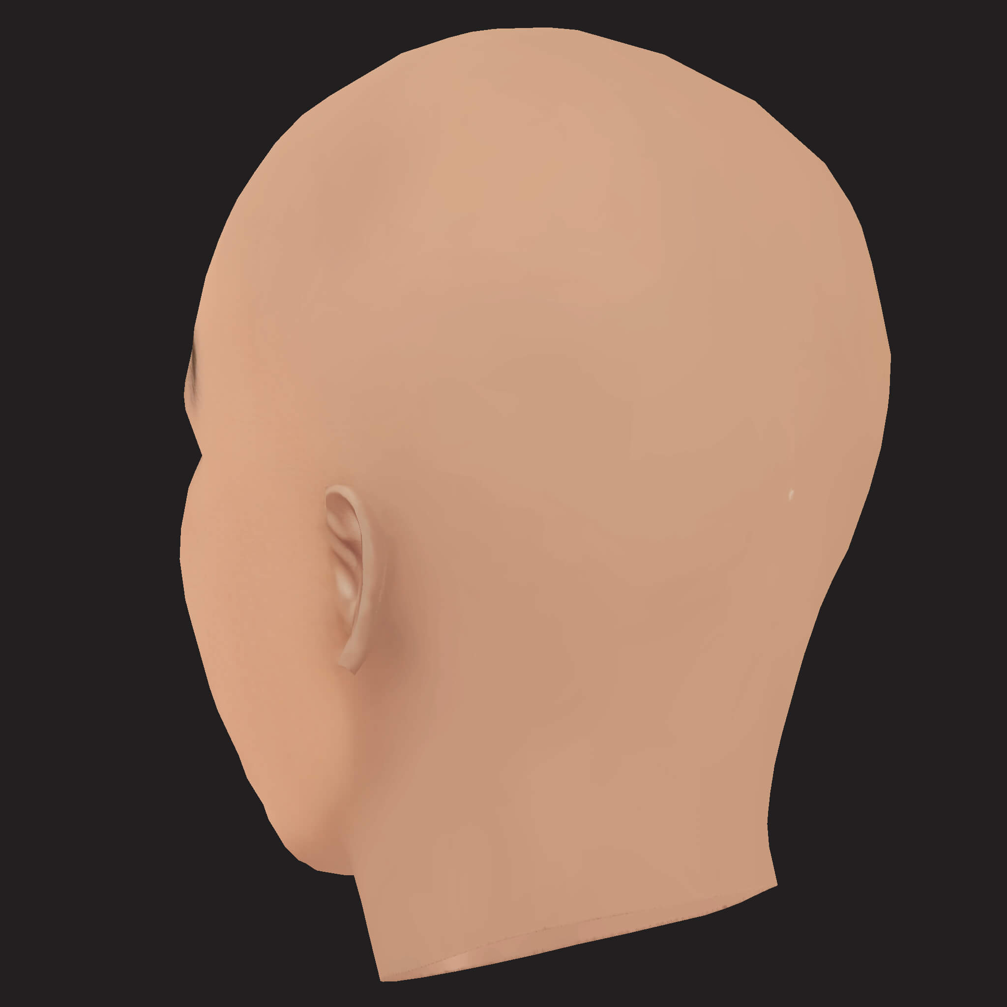 Low Poly Ludacris Rapper Head 3D Model