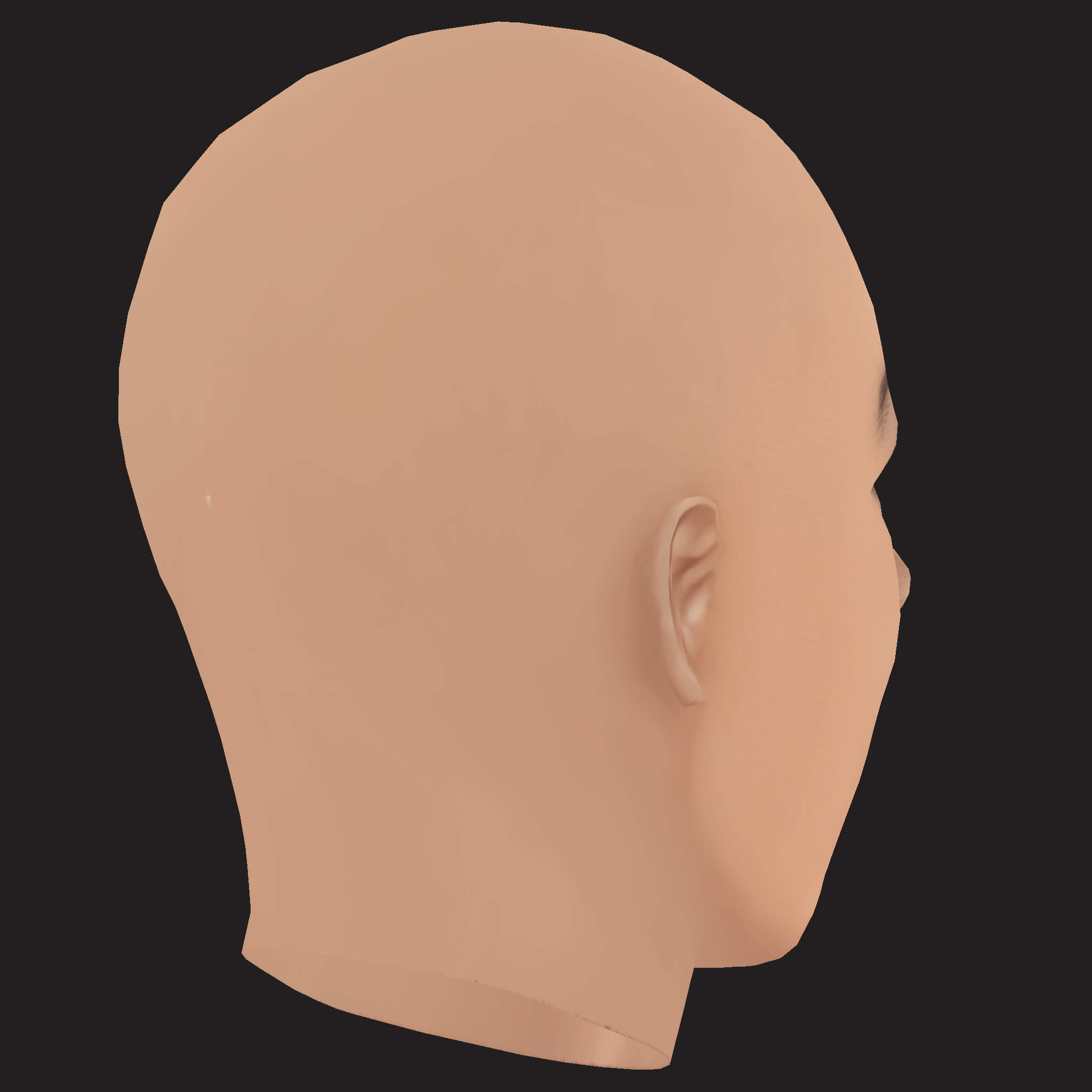 Low Poly Ludacris Rapper Head 3D Model